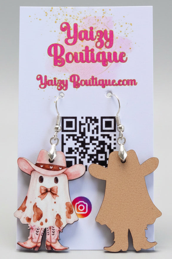 Cowgirl Ghost Earrings – Western Halloween Statement Jewelry Yaizy Boutique