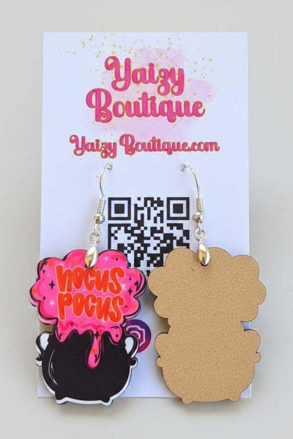 Hocus Pocus Cauldron Earrings – Handmade Spooky Cute Halloween Jewelry Yaizy Boutique