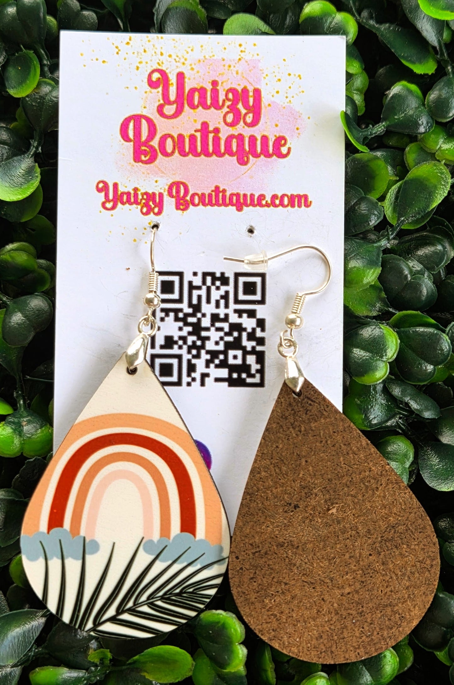 Boho Rainbow Teardrop Earrings – Handmade Nature Inspired Jewelry Yaizy Boutique