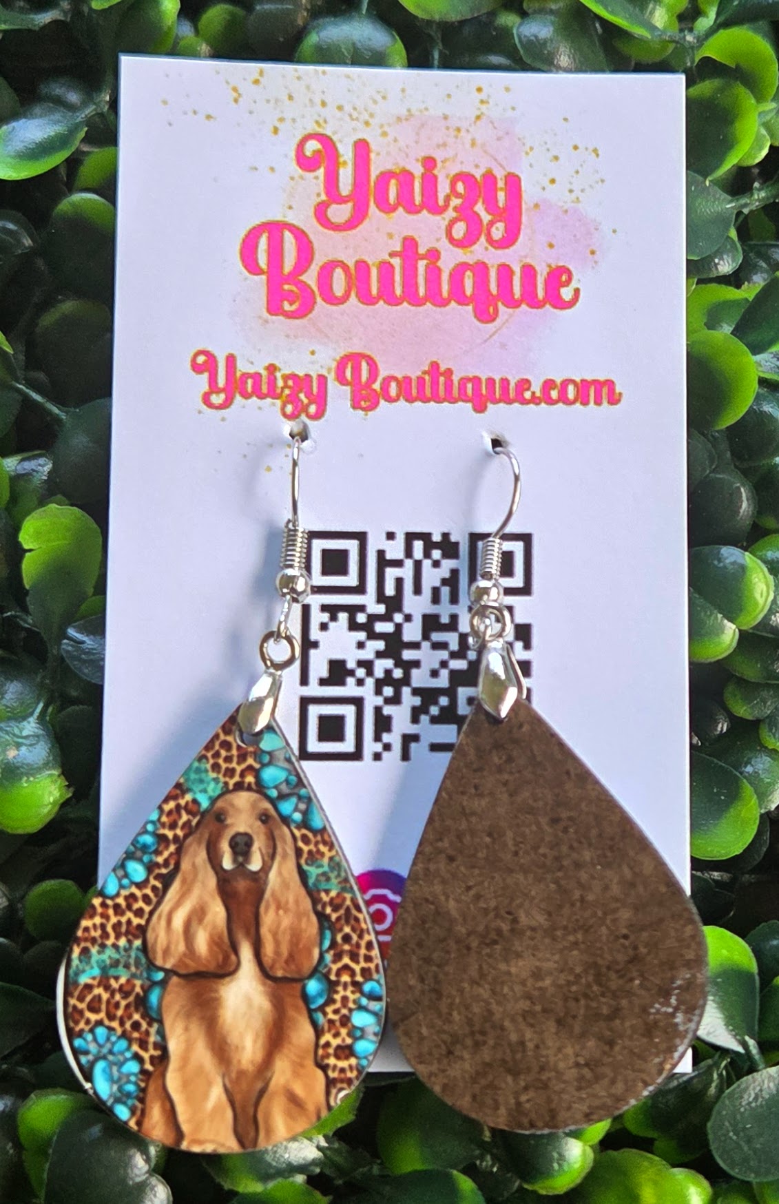 Cocker Spaniel Dog Earrings – Handmade Teardrop Pet Lover Jewelry Yaizy Boutique