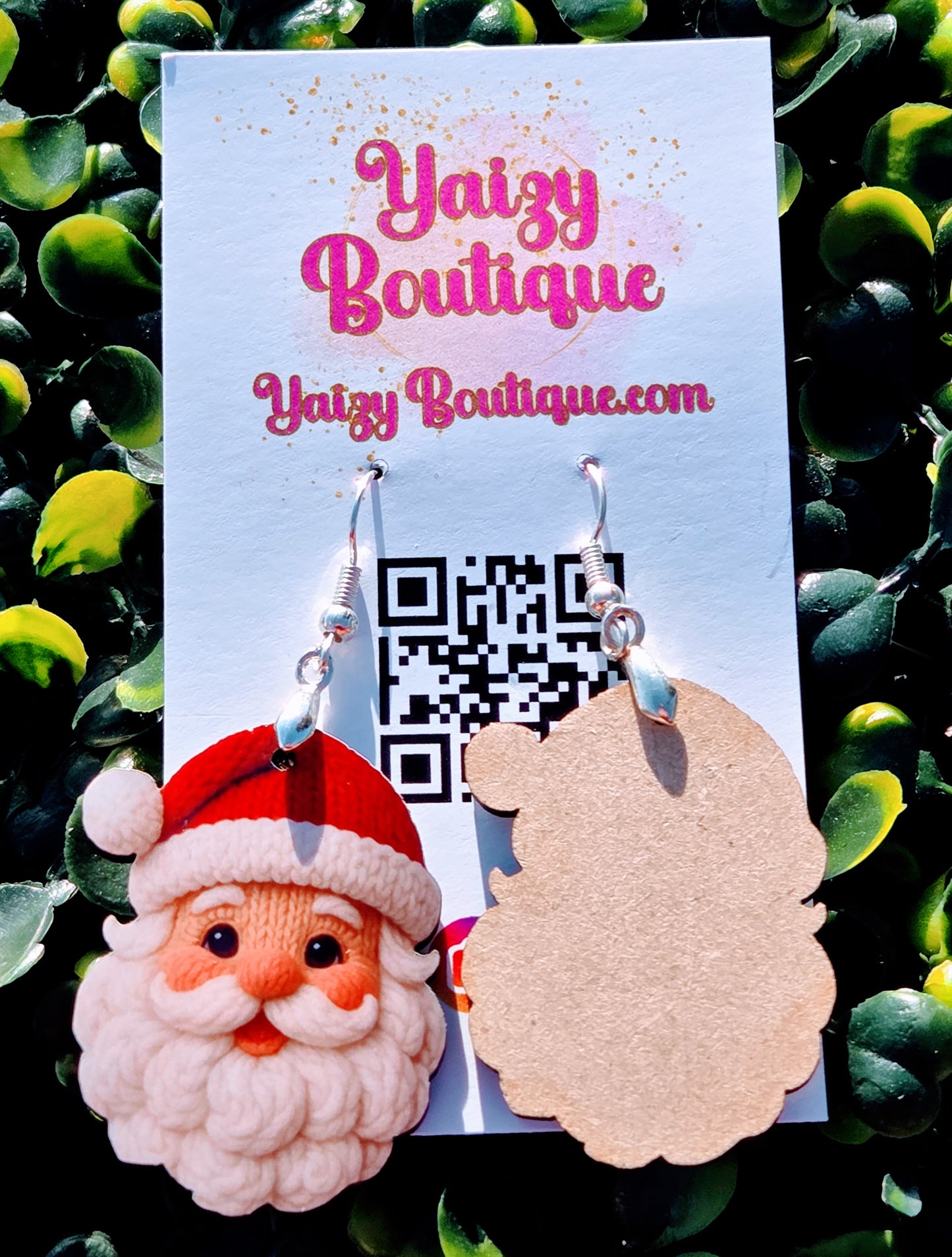 Cozy Santa Earrings – Christmas Holiday Handmade Lightweight Jewelry Yaizy Boutique