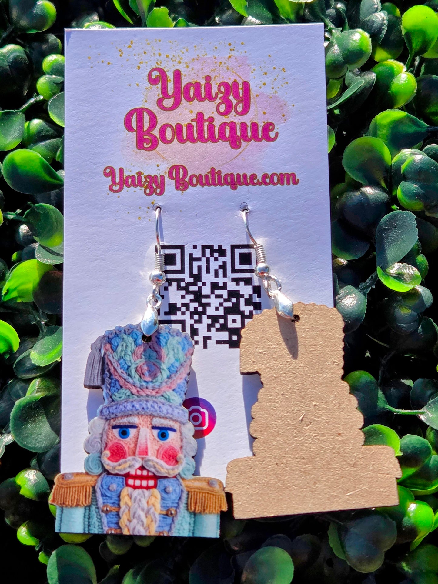 Nutcracker Christmas Earrings – Handmade MDF Holiday Earrings Yaizy Boutique