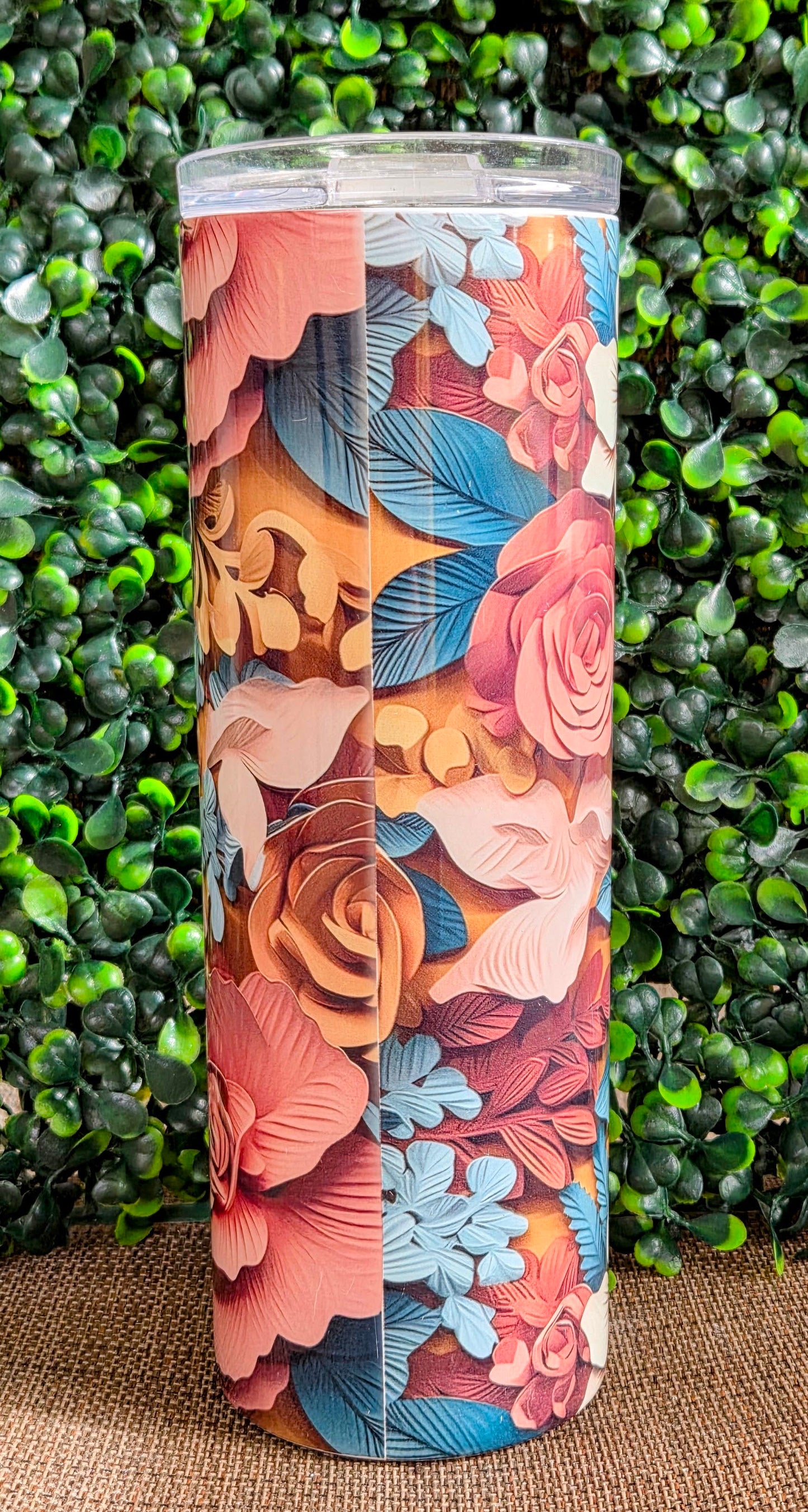 Floral Rose 20oz Tumbler – Vintage Botanical Stainless Steel Cup Yaizy Boutique