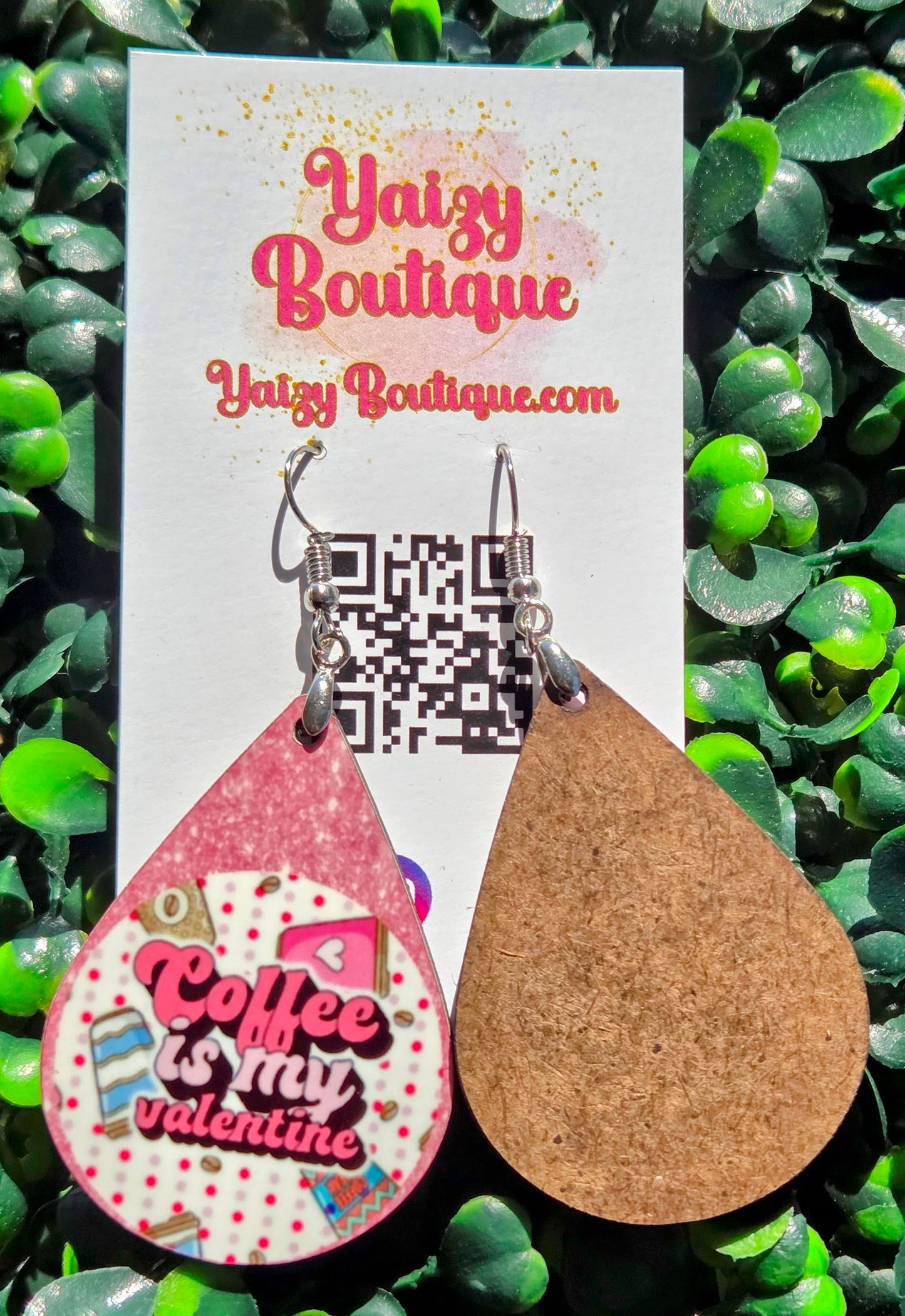Coffee Is My Valentine Earrings | Funny Coffee Lover Valentine Earrings | Handmade Gift Yaizy Boutique