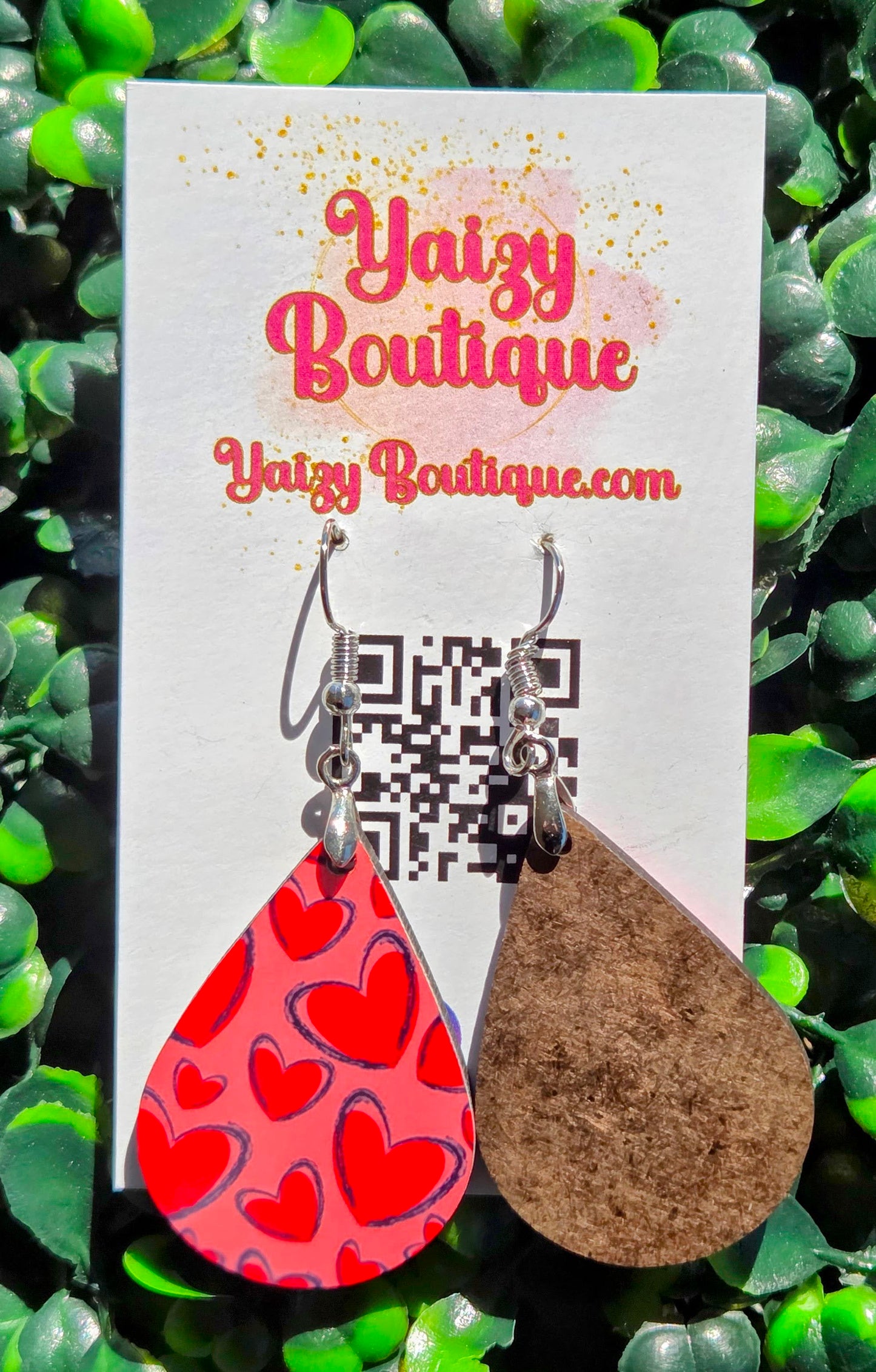 Neon Outline Heart Teardrop Earrings – Valentine’s Day Bold Statement | Yaizy Boutique Yaizy Boutique
