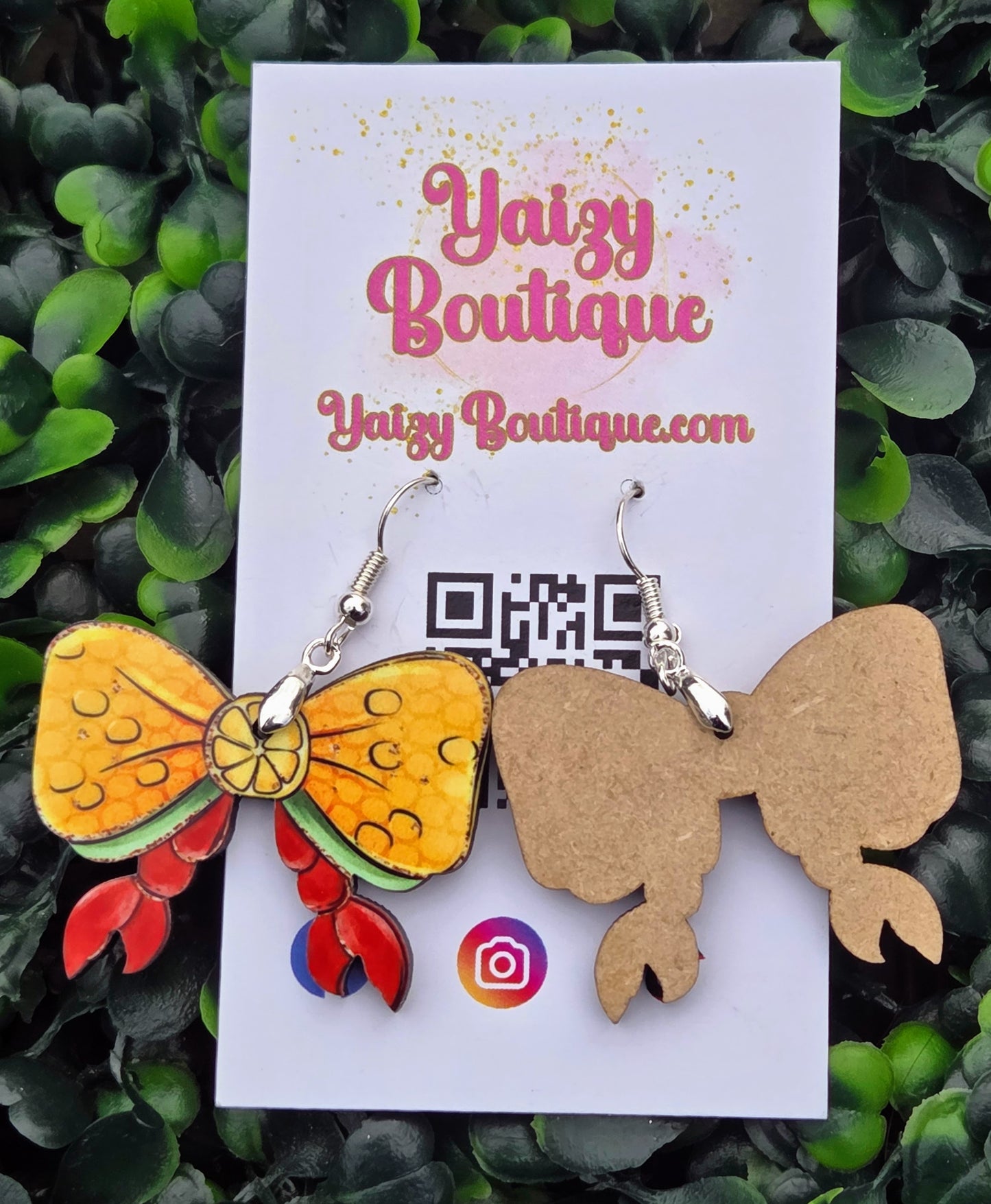 Lobster Bow Handmade Earrings - Coastal Summer Jewelry Yaizy Boutique