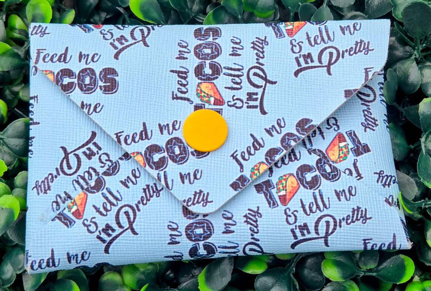Handmade Taco Mini Wallet - Faux Leather Coin Pouch & Card Holder Yaizy Boutique