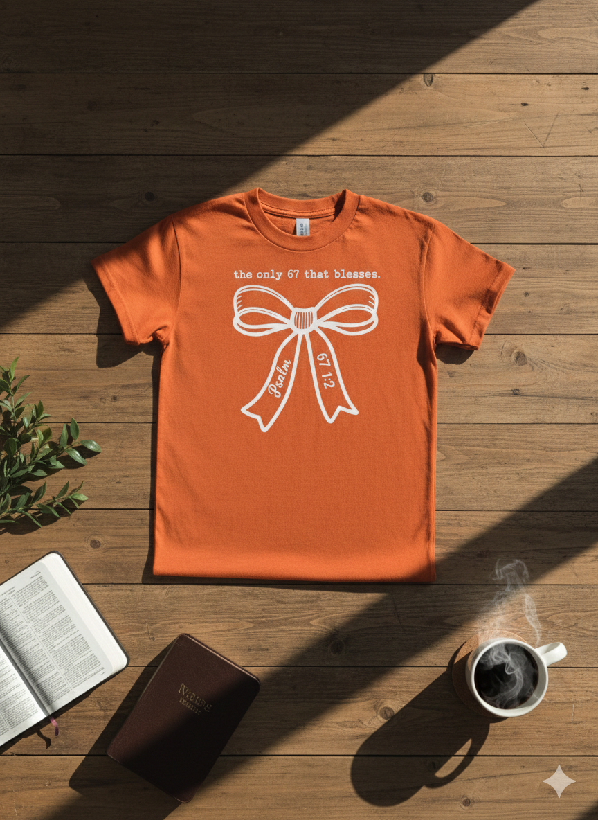 The Only 67 That Blesses” Faith Graphic Tee – Psalm 67:1–2 | One of a Kind, Size Small Yaizy Boutique