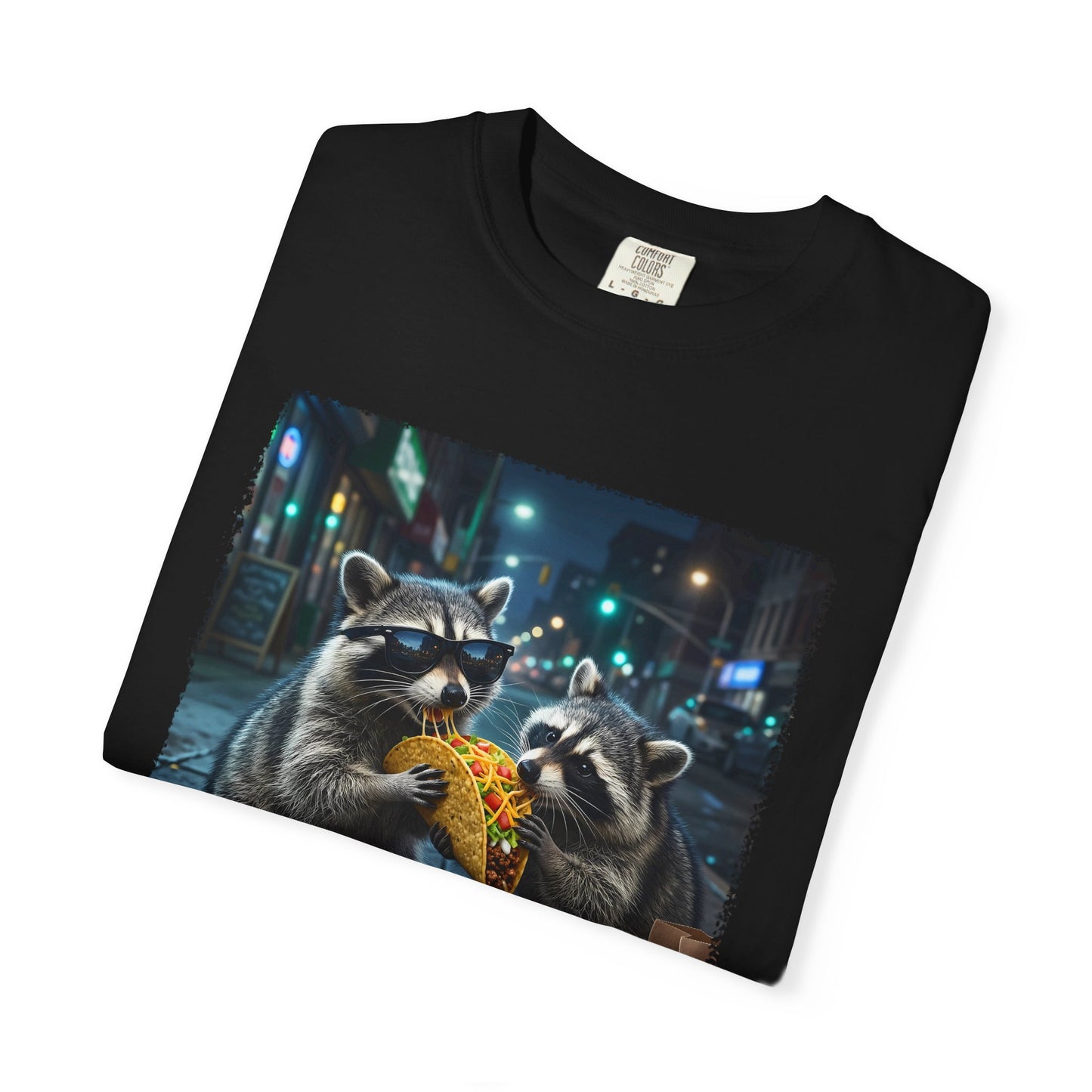 Funny Raccoon Taco Shirt | Comfort Colors Garment-Dyed Tee | Trash Panda Taco Lover Gift Printify