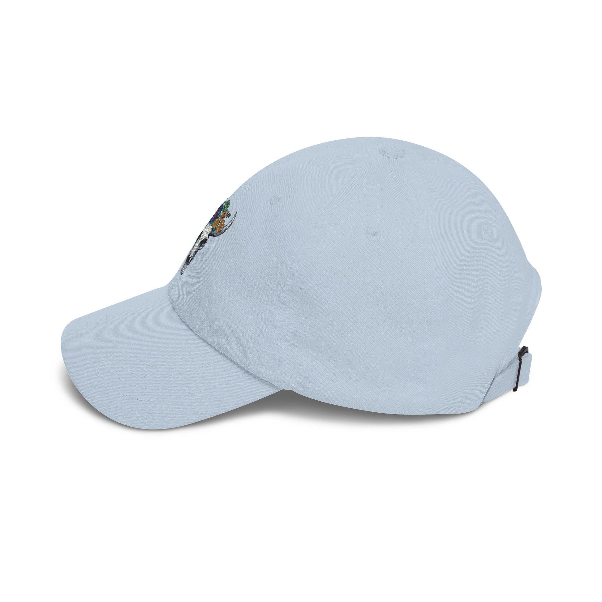 Floral Bull Skull Embroidered Dad Hat | Western Desert Boho Baseball Cap Printify
