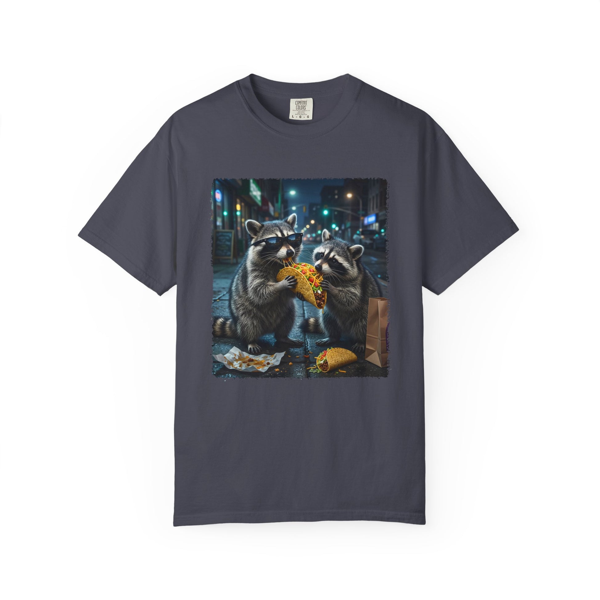 Funny Raccoon Taco Shirt | Comfort Colors Garment-Dyed Tee | Trash Panda Taco Lover Gift Printify