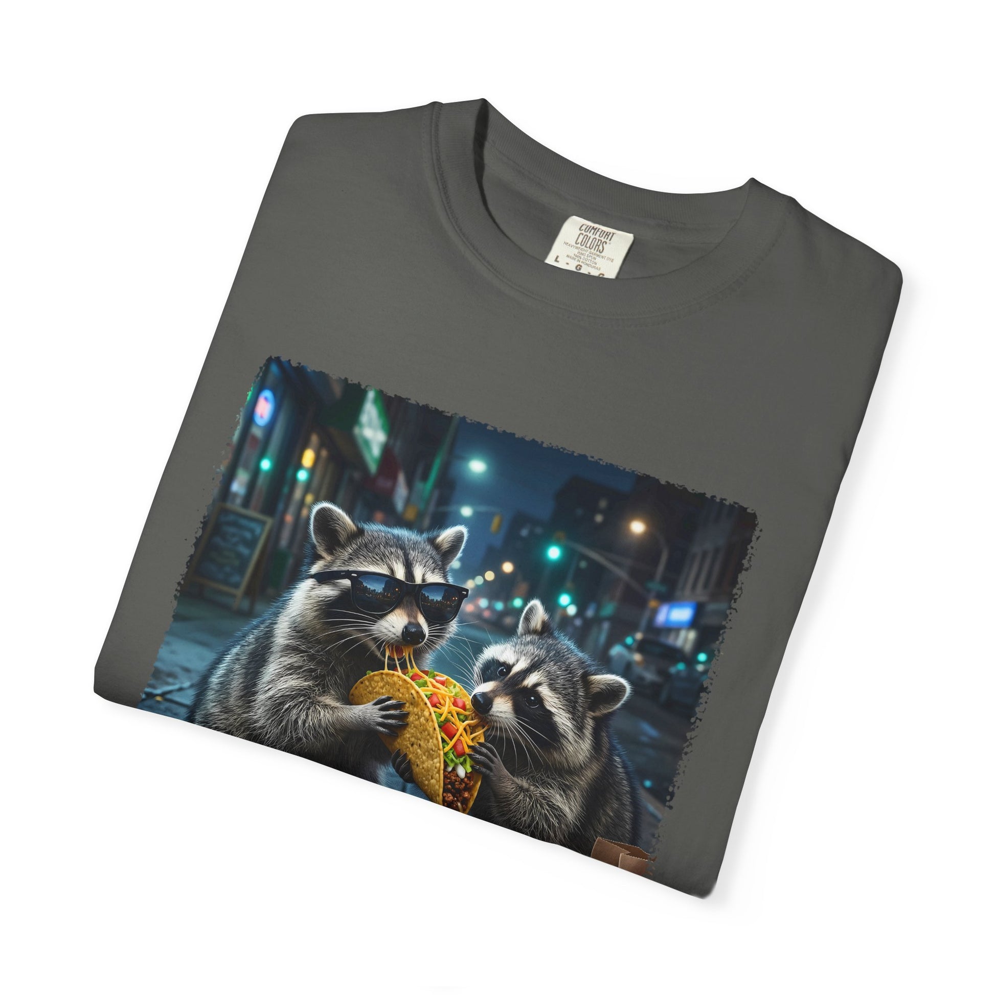 Funny Raccoon Taco Shirt | Comfort Colors Garment-Dyed Tee | Trash Panda Taco Lover Gift Printify