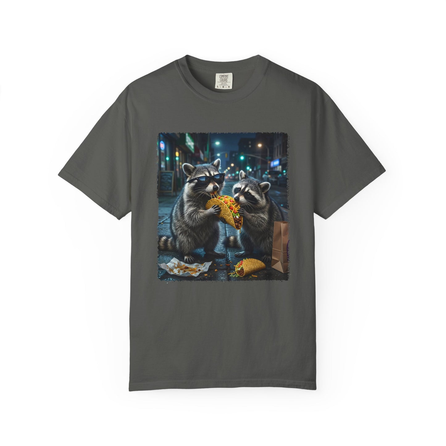 Funny Raccoon Taco Shirt | Comfort Colors Garment-Dyed Tee | Trash Panda Taco Lover Gift Printify