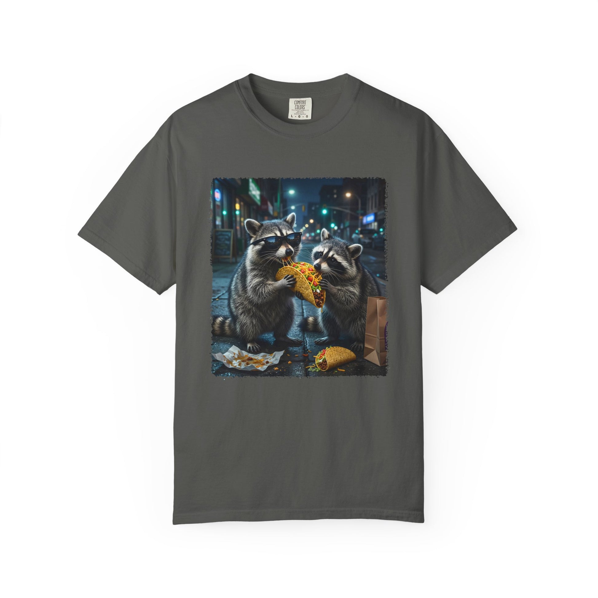 Funny Raccoon Taco Shirt | Comfort Colors Garment-Dyed Tee | Trash Panda Taco Lover Gift Printify