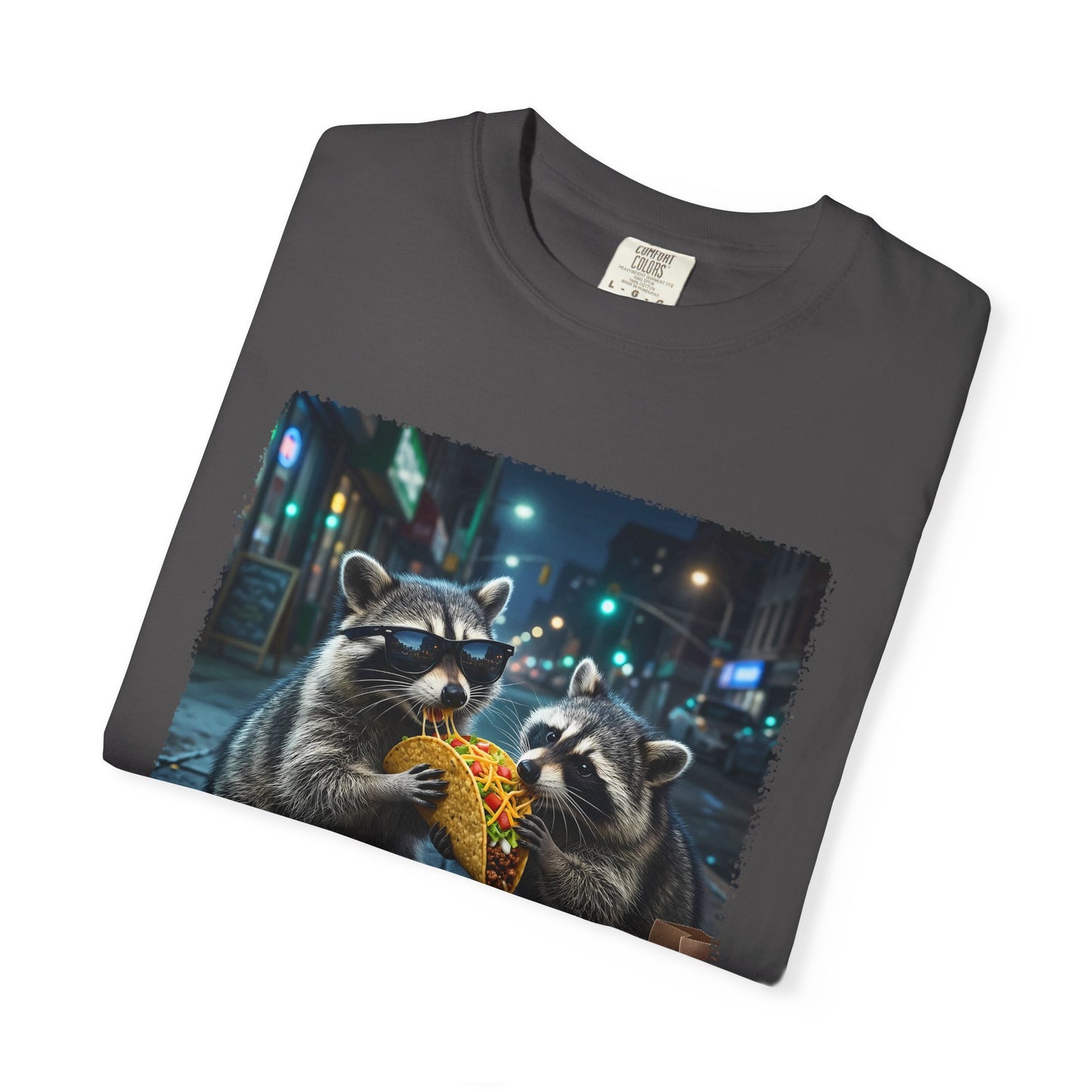 Funny Raccoon Taco Shirt | Comfort Colors Garment-Dyed Tee | Trash Panda Taco Lover Gift Printify