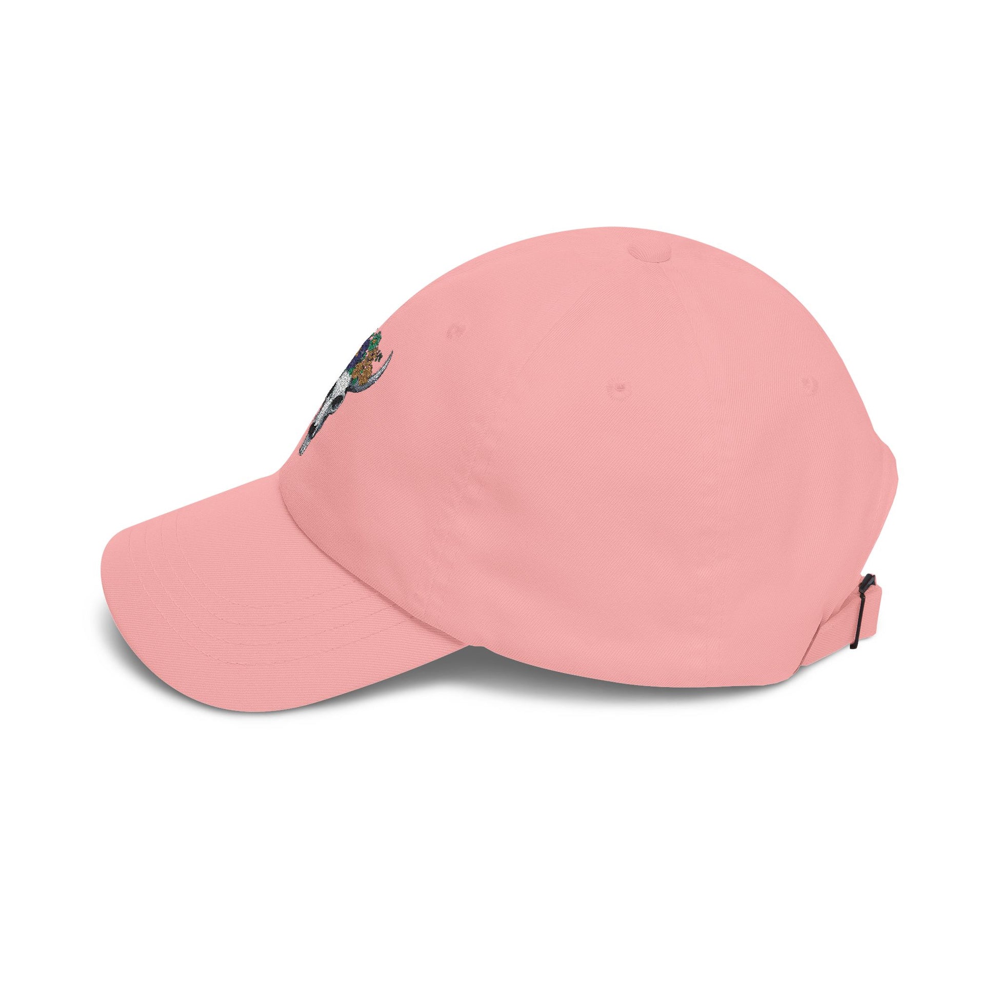 Floral Bull Skull Embroidered Dad Hat | Western Desert Boho Baseball Cap Printify