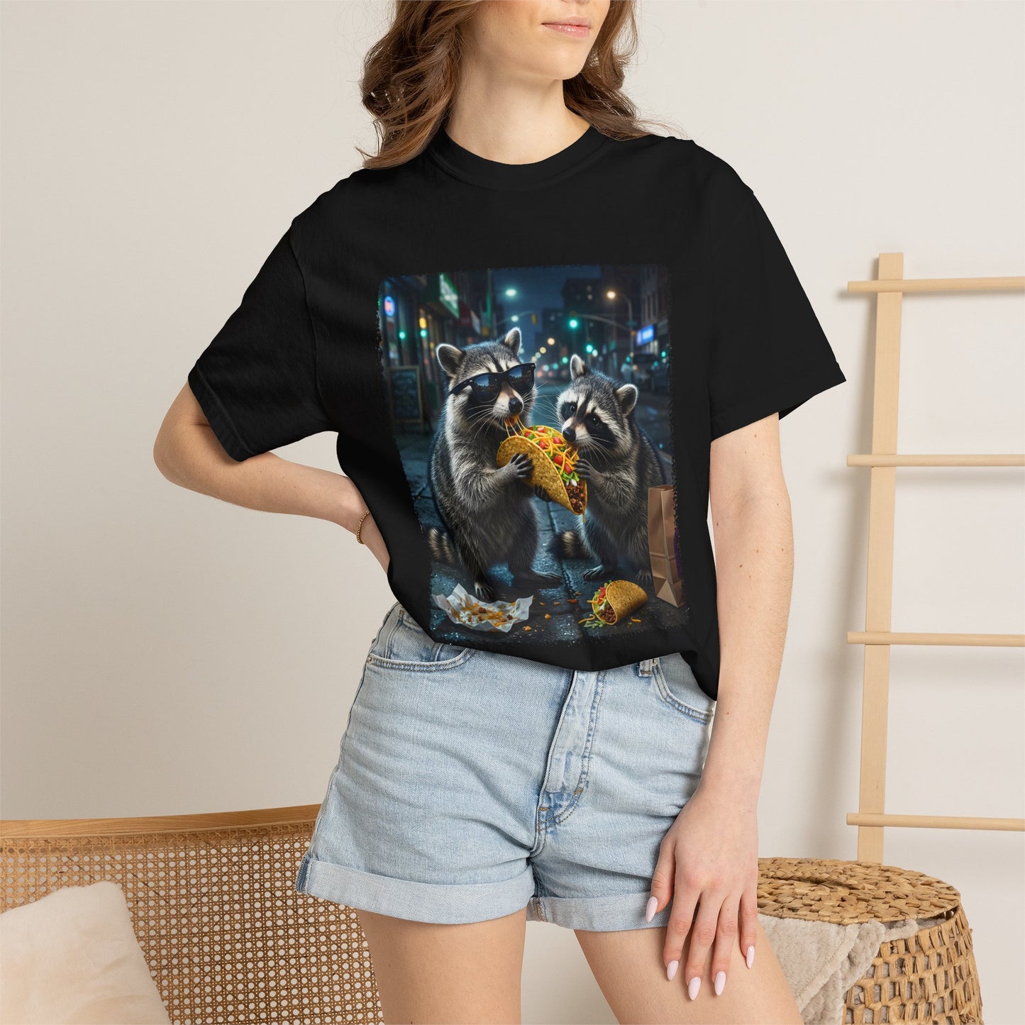Funny Raccoon Taco Shirt | Comfort Colors Garment-Dyed Tee | Trash Panda Taco Lover Gift Printify