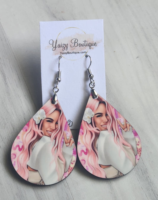 Pink Karol G Earrings - Yaizy Boutique