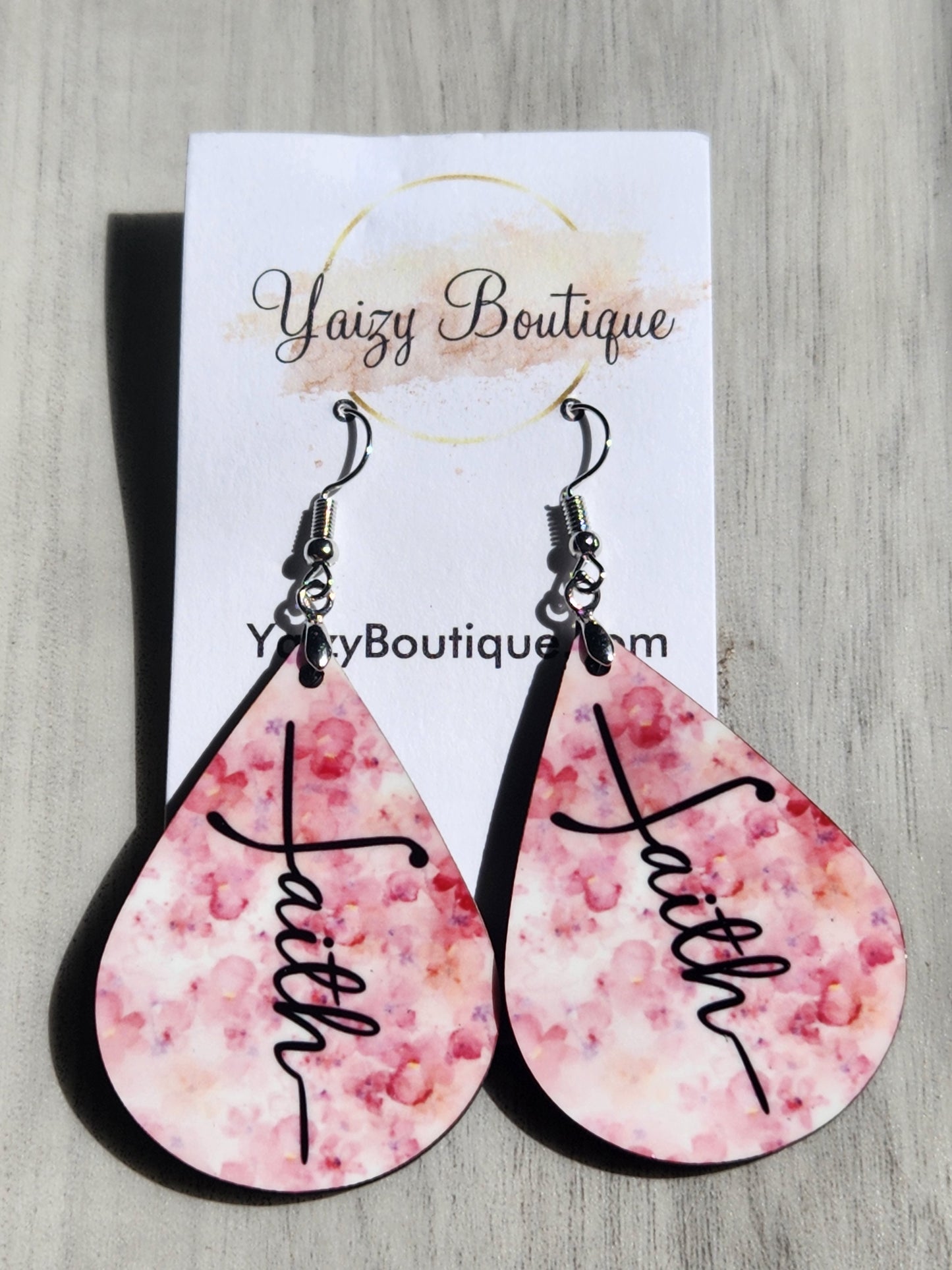 Pink Clouds Faith Handmade Earrings