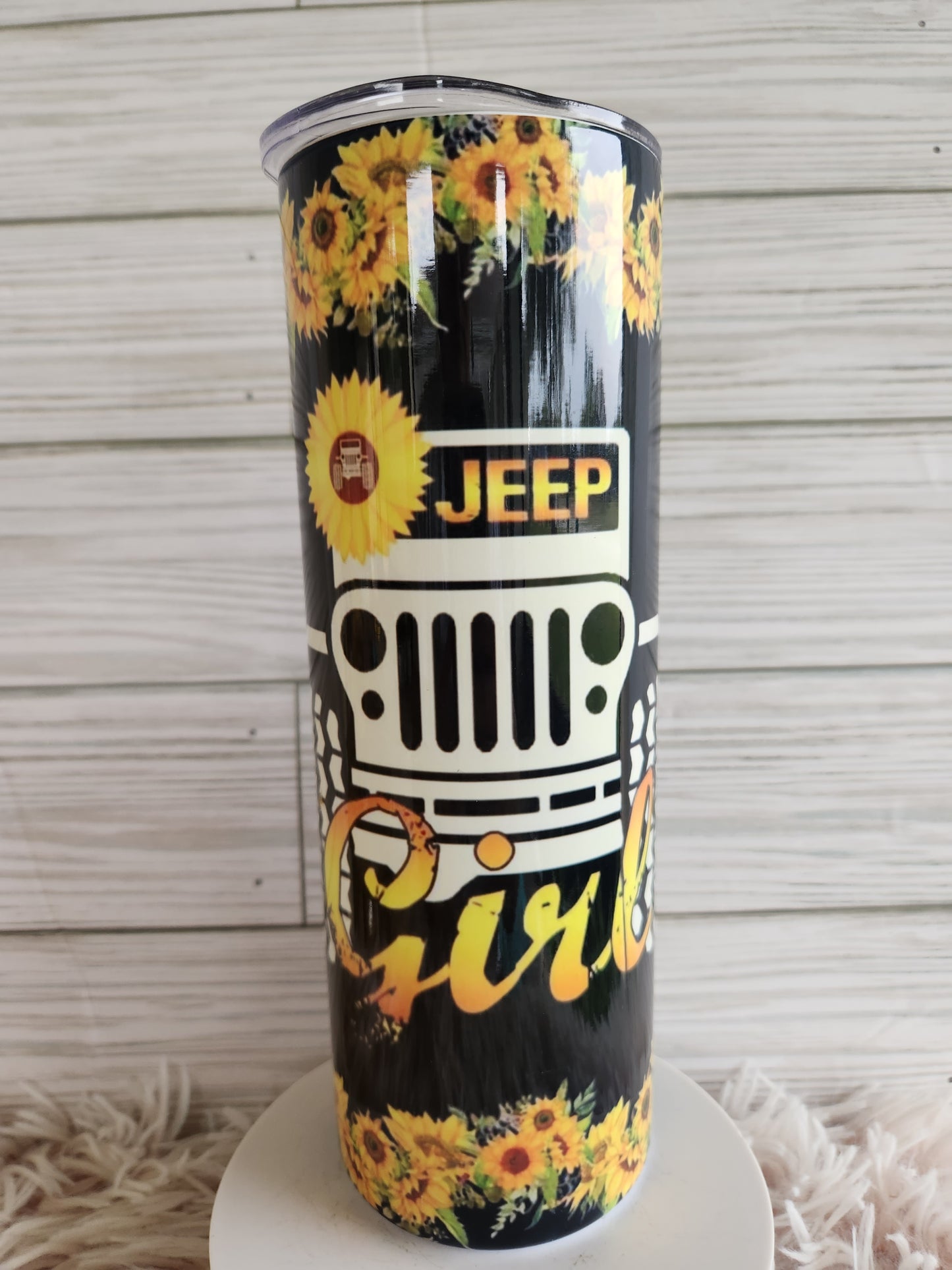 Jeep girl handmade 20z tumbler