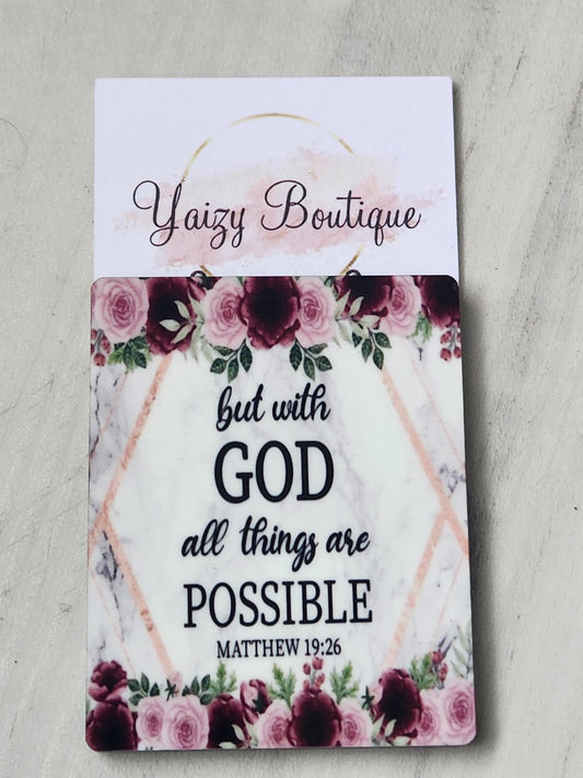 With God All things Are Possible Magnet