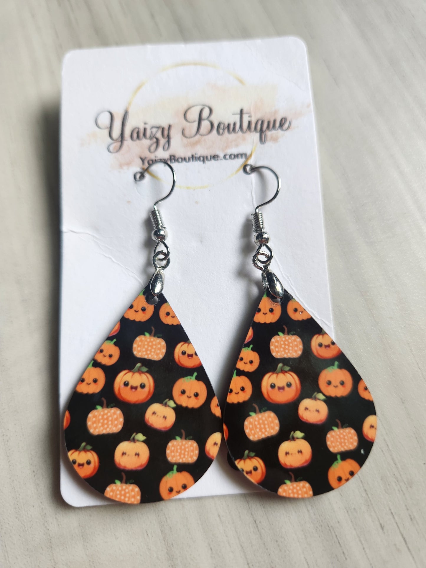 Mini Happy Pumkins Handmade Earrings