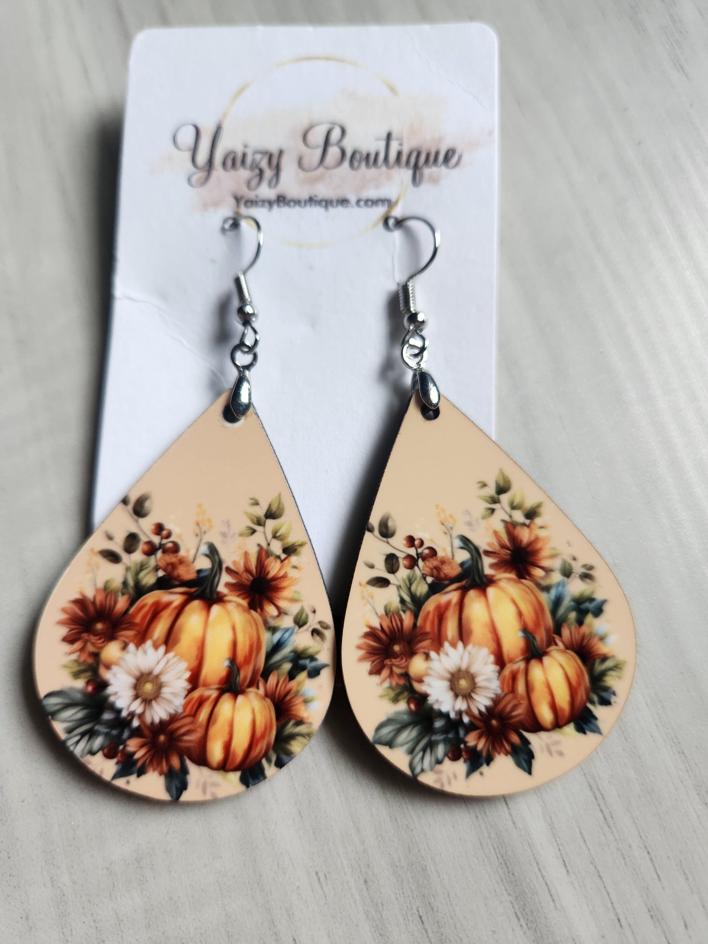 Pumkin Harvest Handmade Earrings