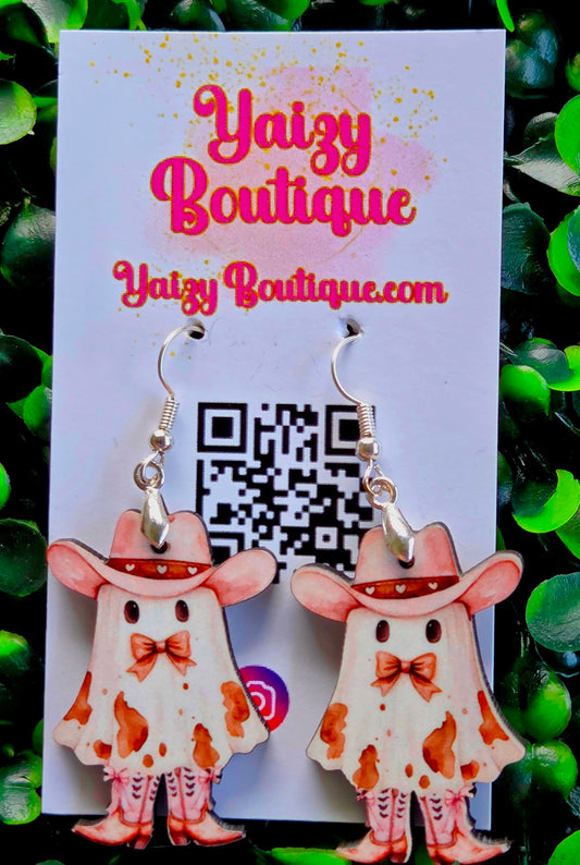 Cowgirl Ghost Earrings – Western Halloween Statement Jewelry Yaizy Boutique