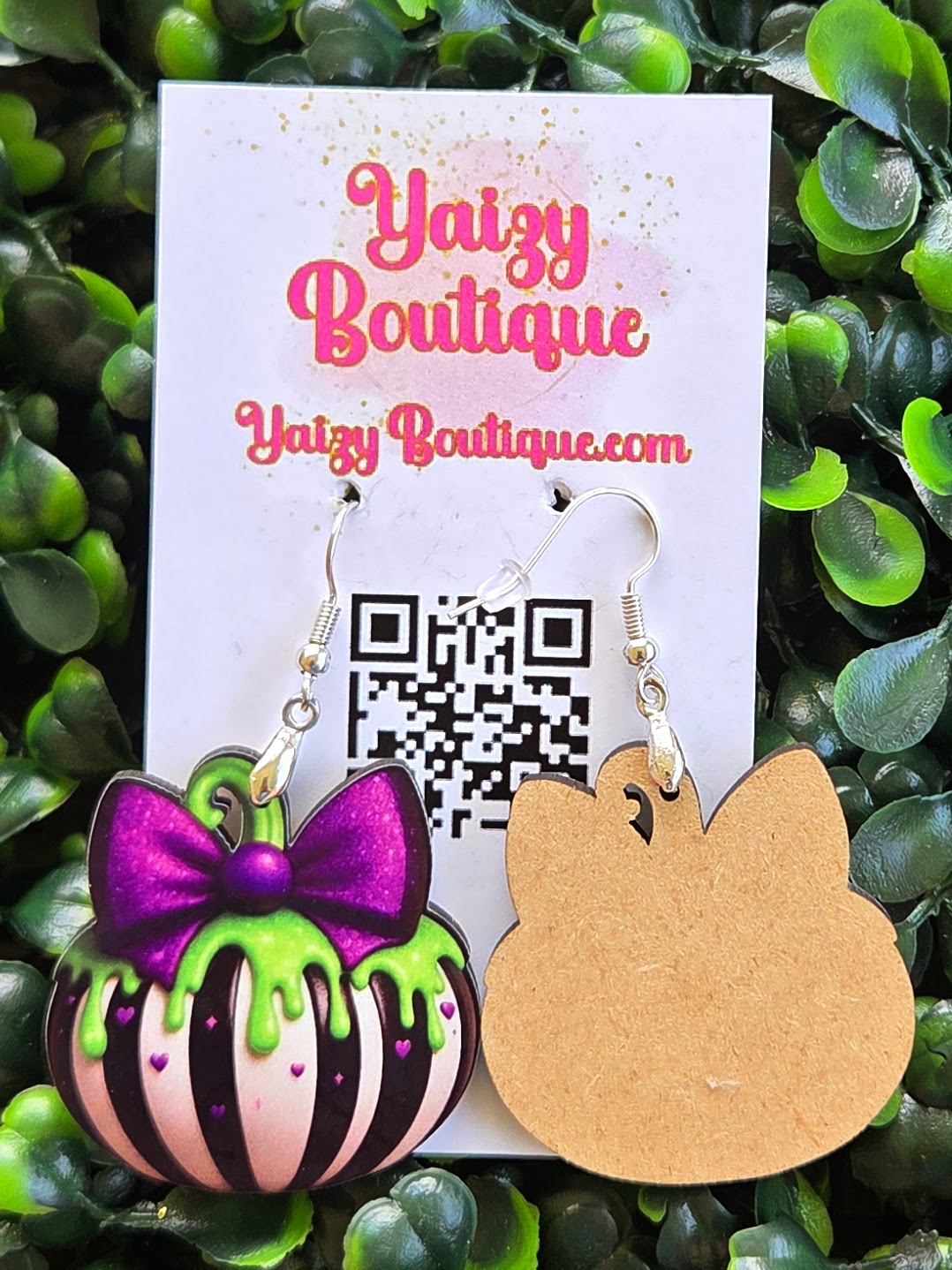 Spooky Glam Dripping Pumpkin Earrings – Handmade Halloween Statement Jewelry Yaizy Boutique