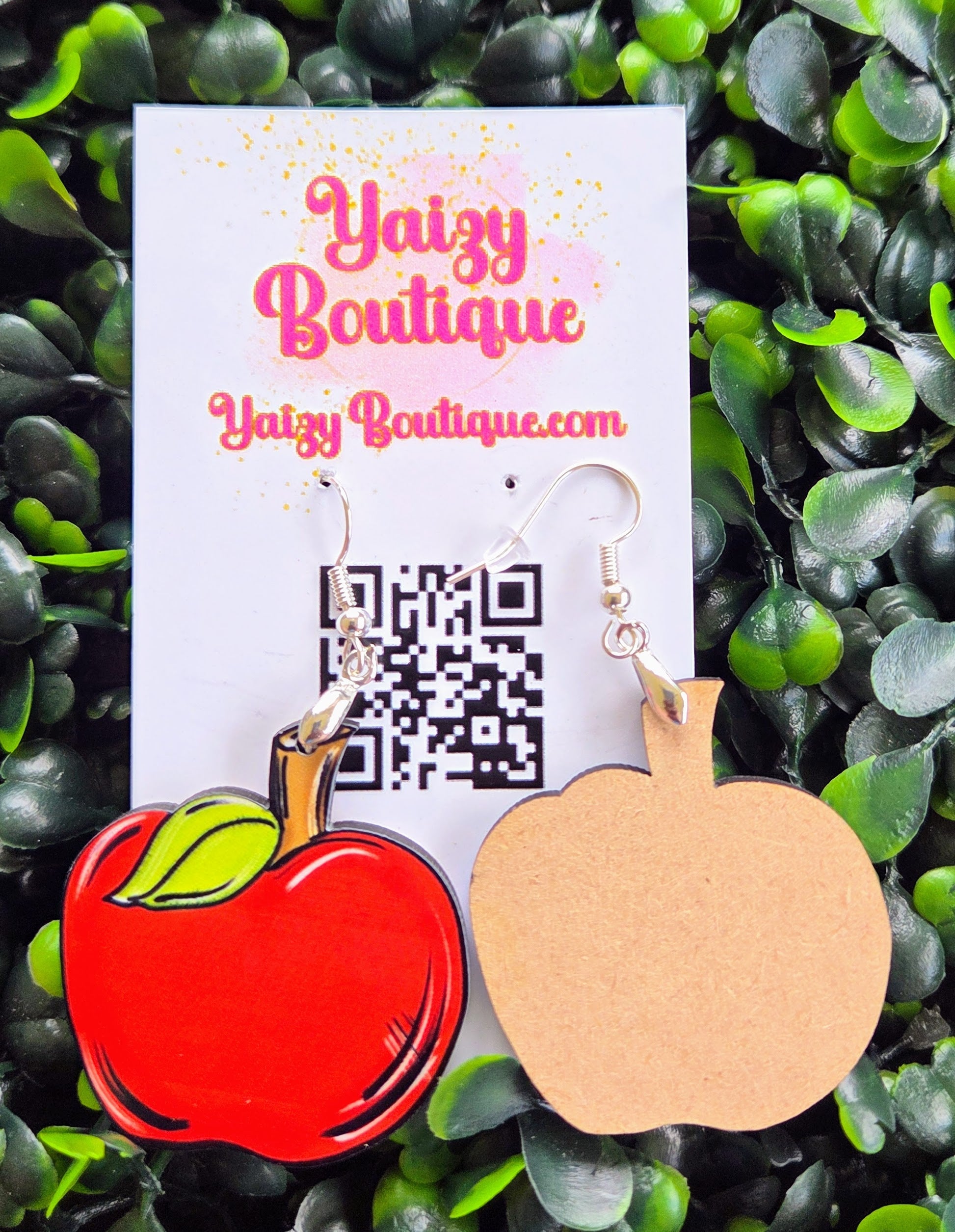 Handmade Apple Earrings – Teacher Gift, Back-to-School Jewelry Yaizy Boutique