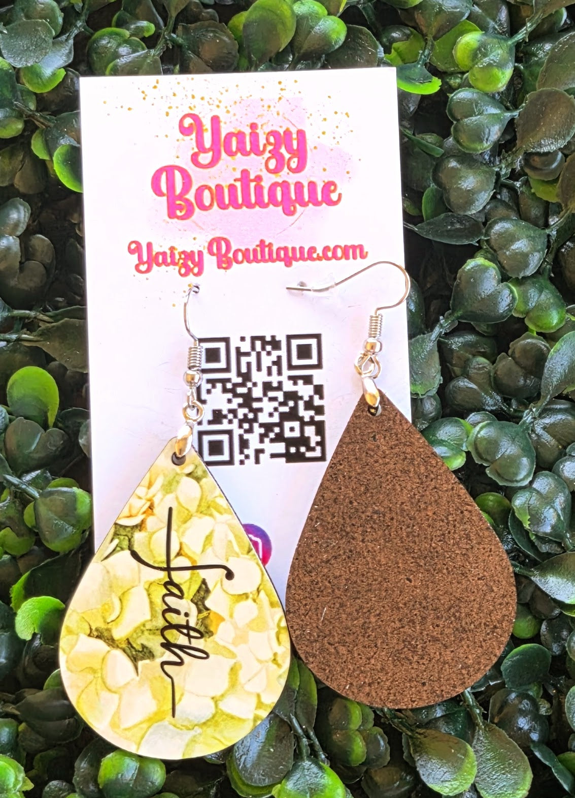 Faith Yellow Floral Teardrop Earrings – Handmade Christian Jewelry Yaizy Boutique