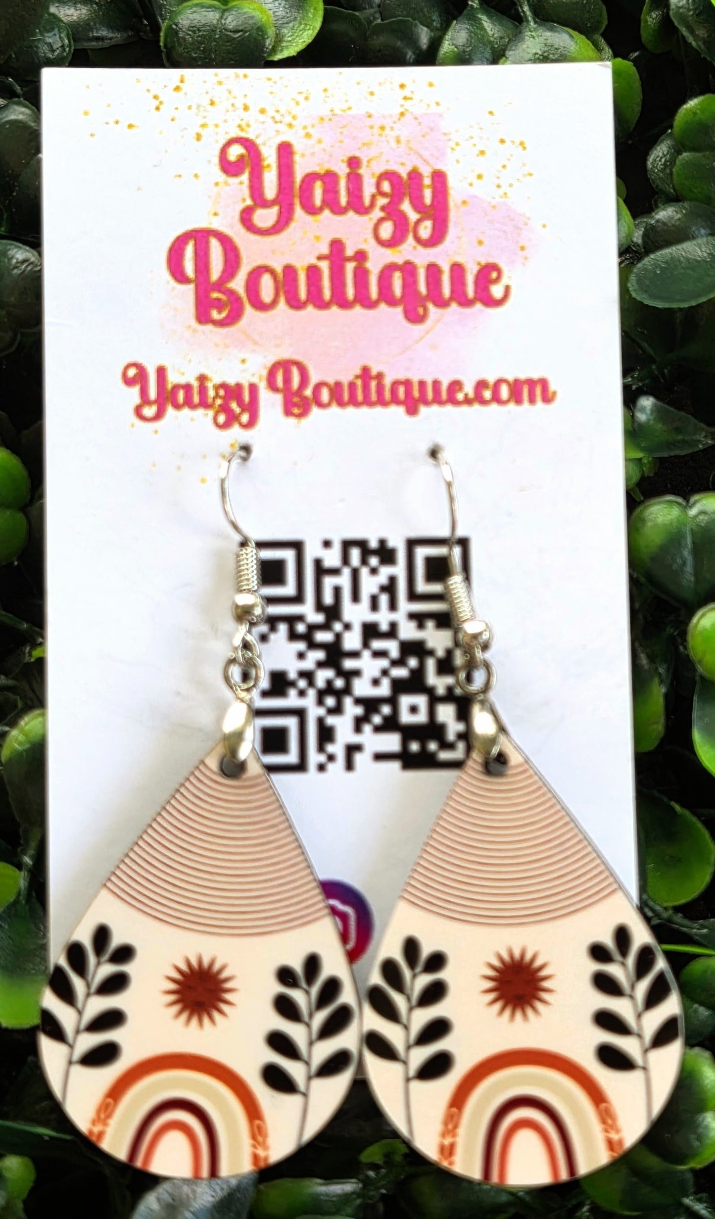Boho Rainbow Teardrop Earrings – Sunburst & Nature Design | Yaizy Boutique Yaizy Boutique