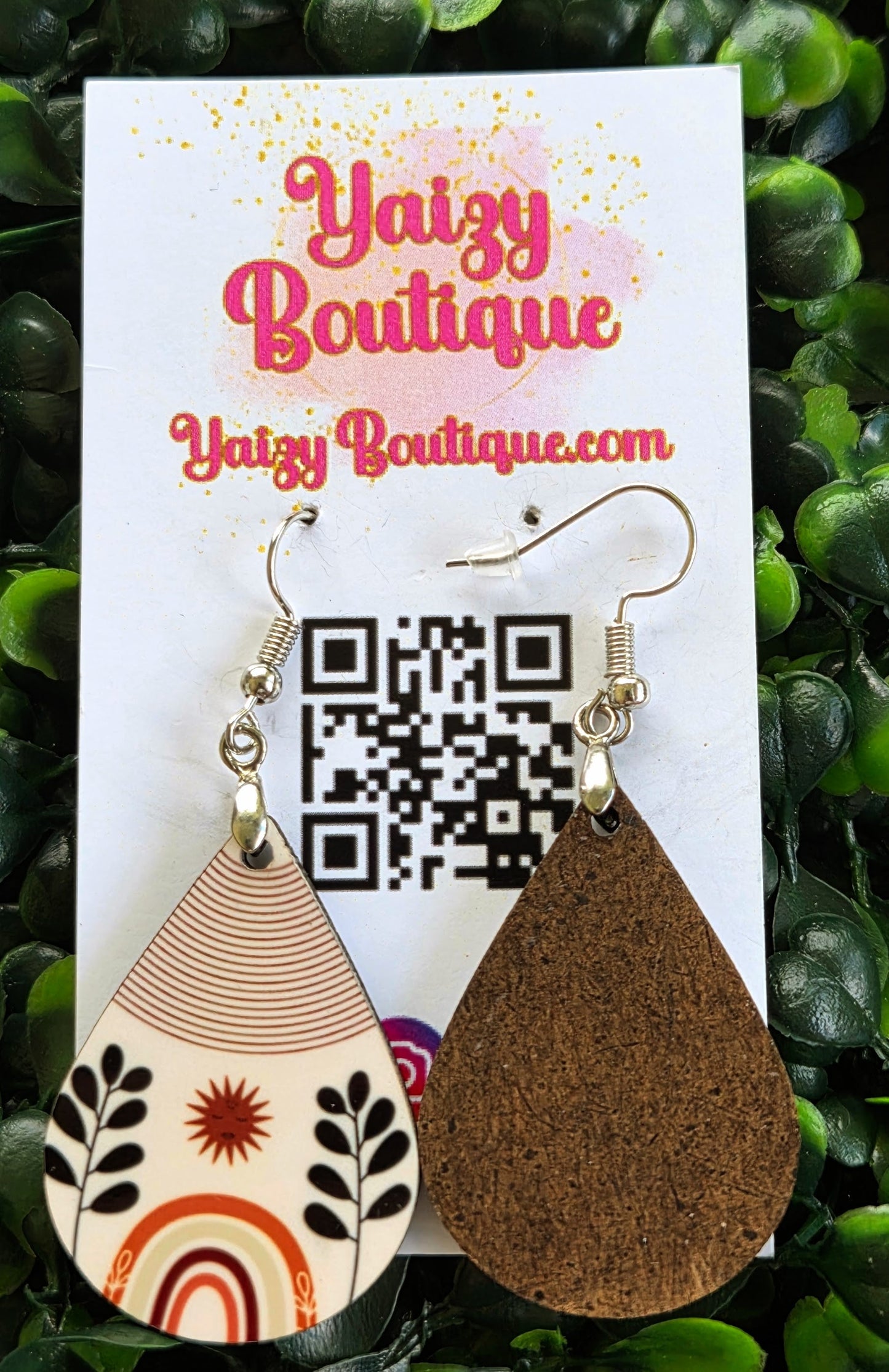 Boho Rainbow Teardrop Earrings – Sunburst & Nature Design | Yaizy Boutique Yaizy Boutique