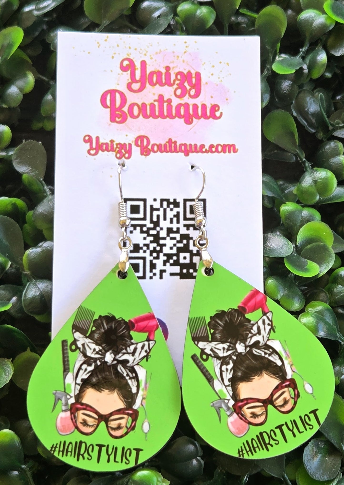 Hairstylist Earrings – Fun Hairdresser Gift, Lightweight Teardrop Earrings for Salon Stylists Yaizy Boutique