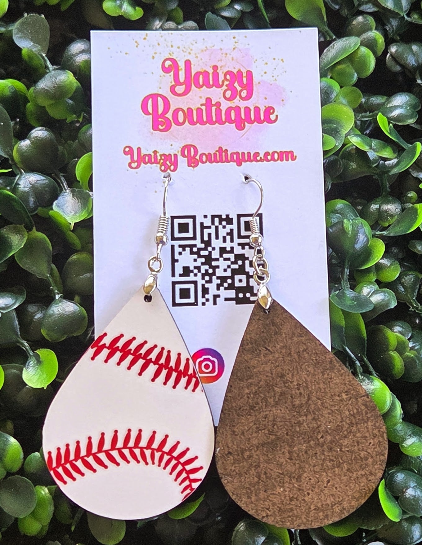 Handmade Baseball Earrings – Teardrop Sports Jewelry for Game Day Yaizy Boutique