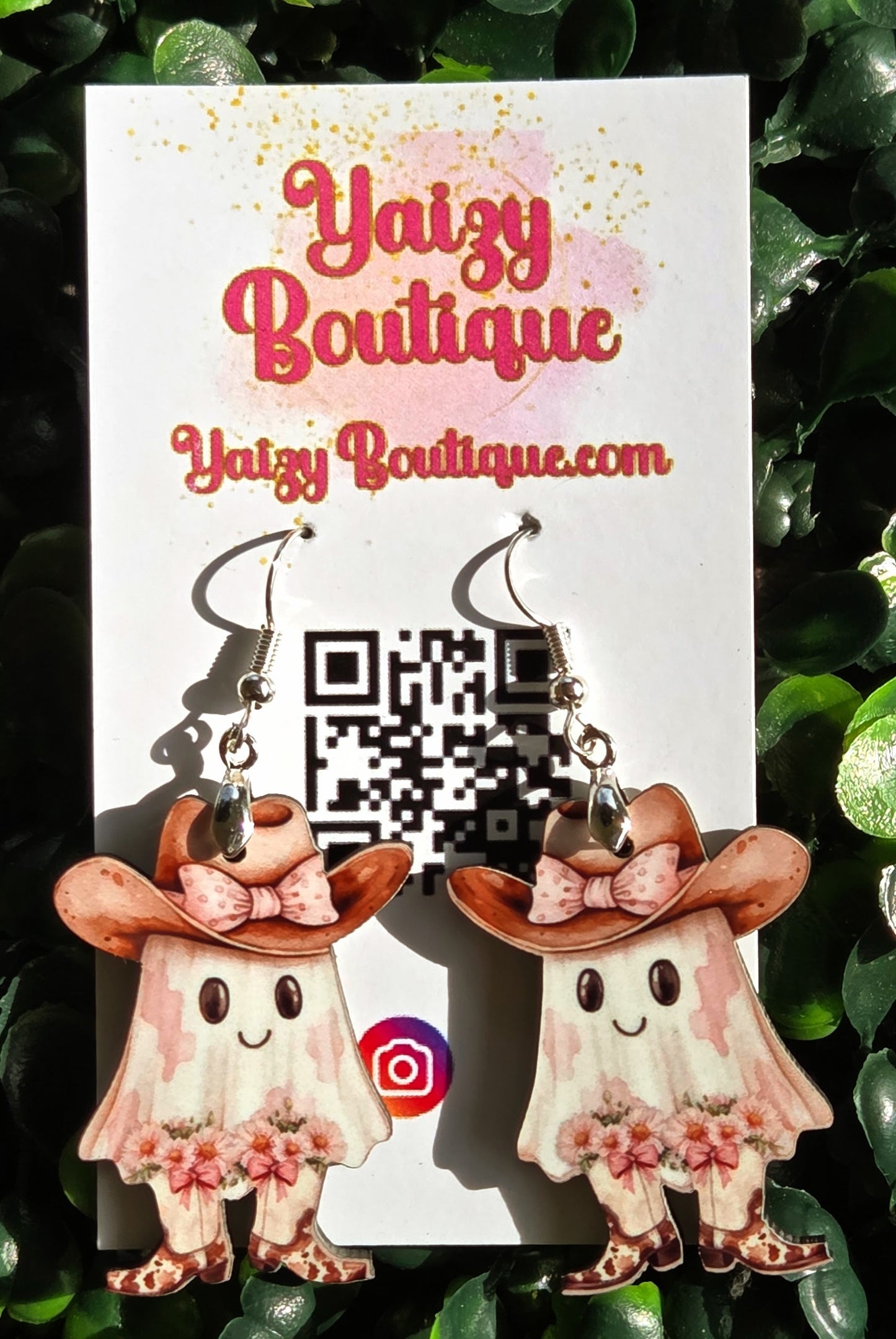 Sassy Cowgirl Ghost Earrings – Western Halloween Jewelry Yaizy Boutique