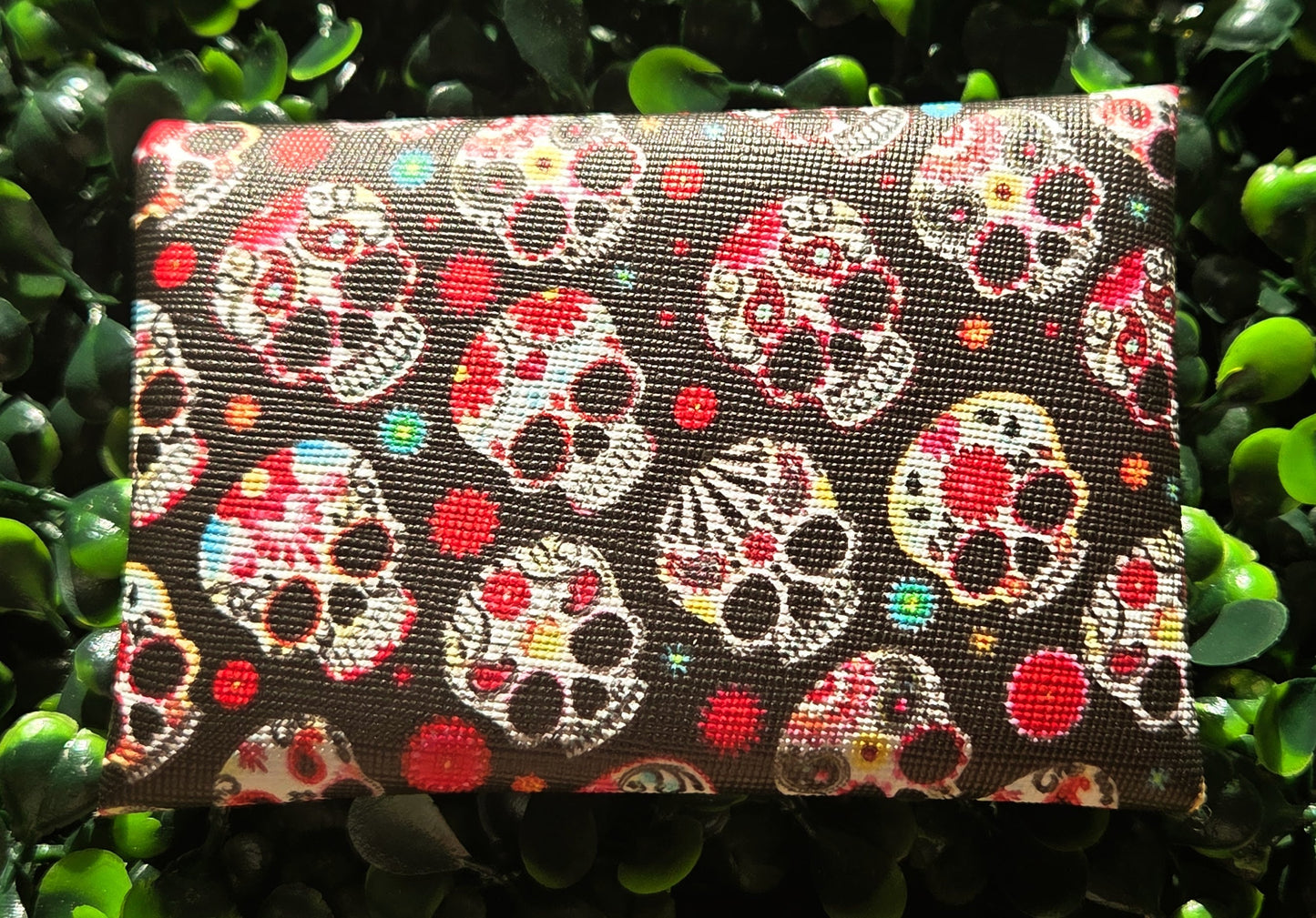 Sugar Skull Paw Print Mini Wallet – Halloween & Day of the Dead Pet Lover Gift Yaizy Boutique