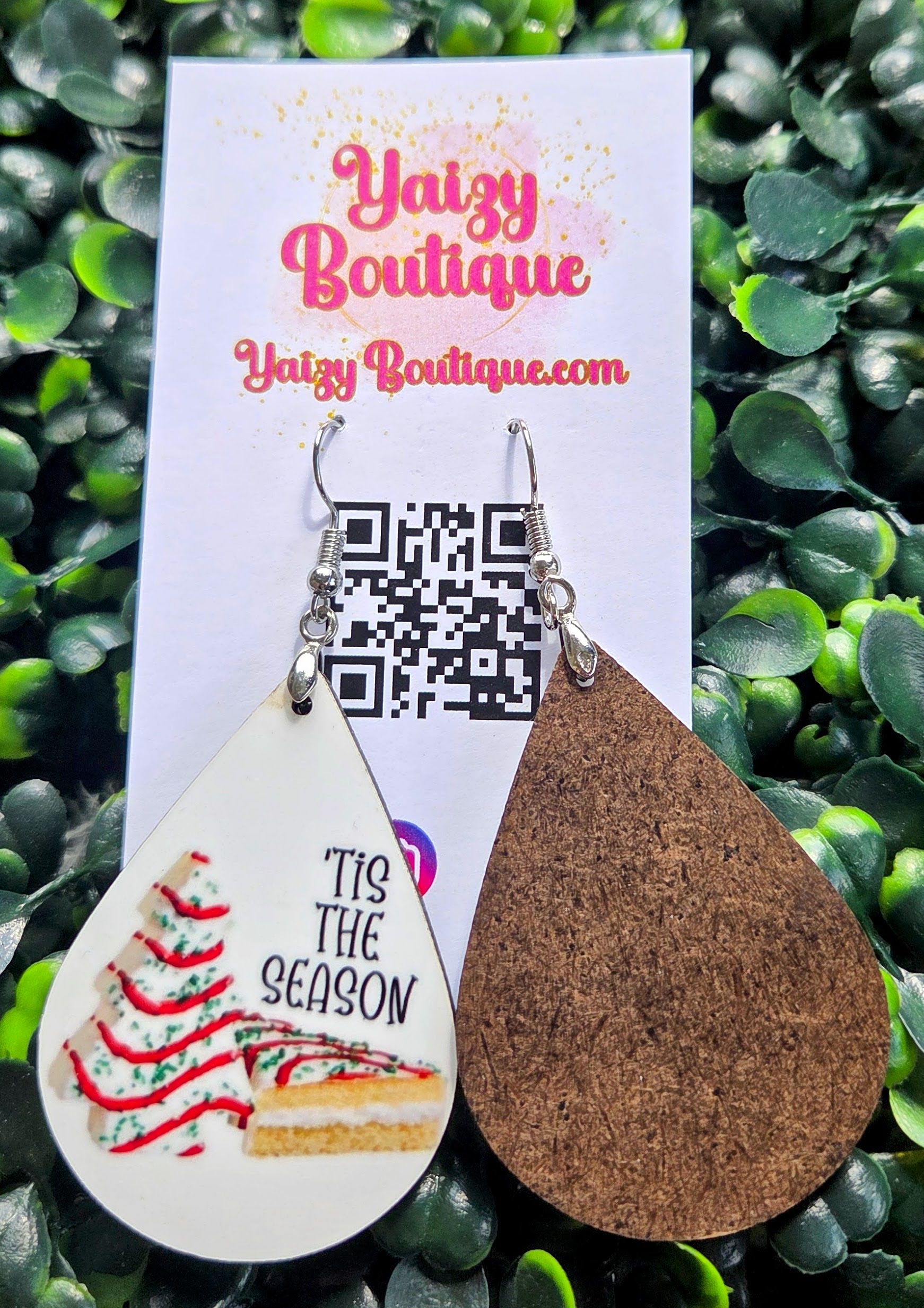 ’Tis The Season Earrings | Christmas Tree Snack Cake Earrings | Handmade Holiday Jewelry Yaizy Boutique