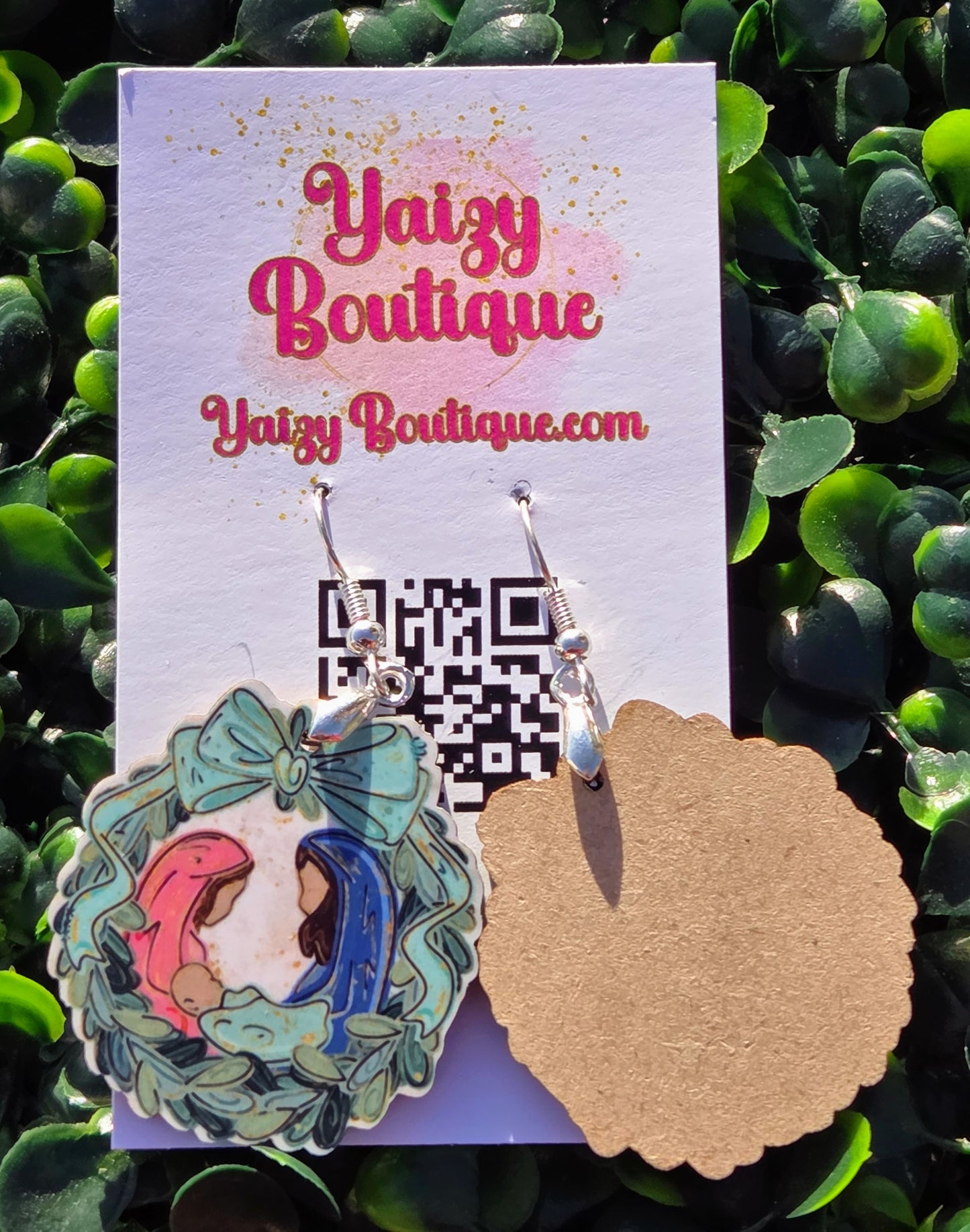 Holy Family Christmas Earrings – Mary, Joseph & Baby Jesus MDF Jewelry Yaizy Boutique