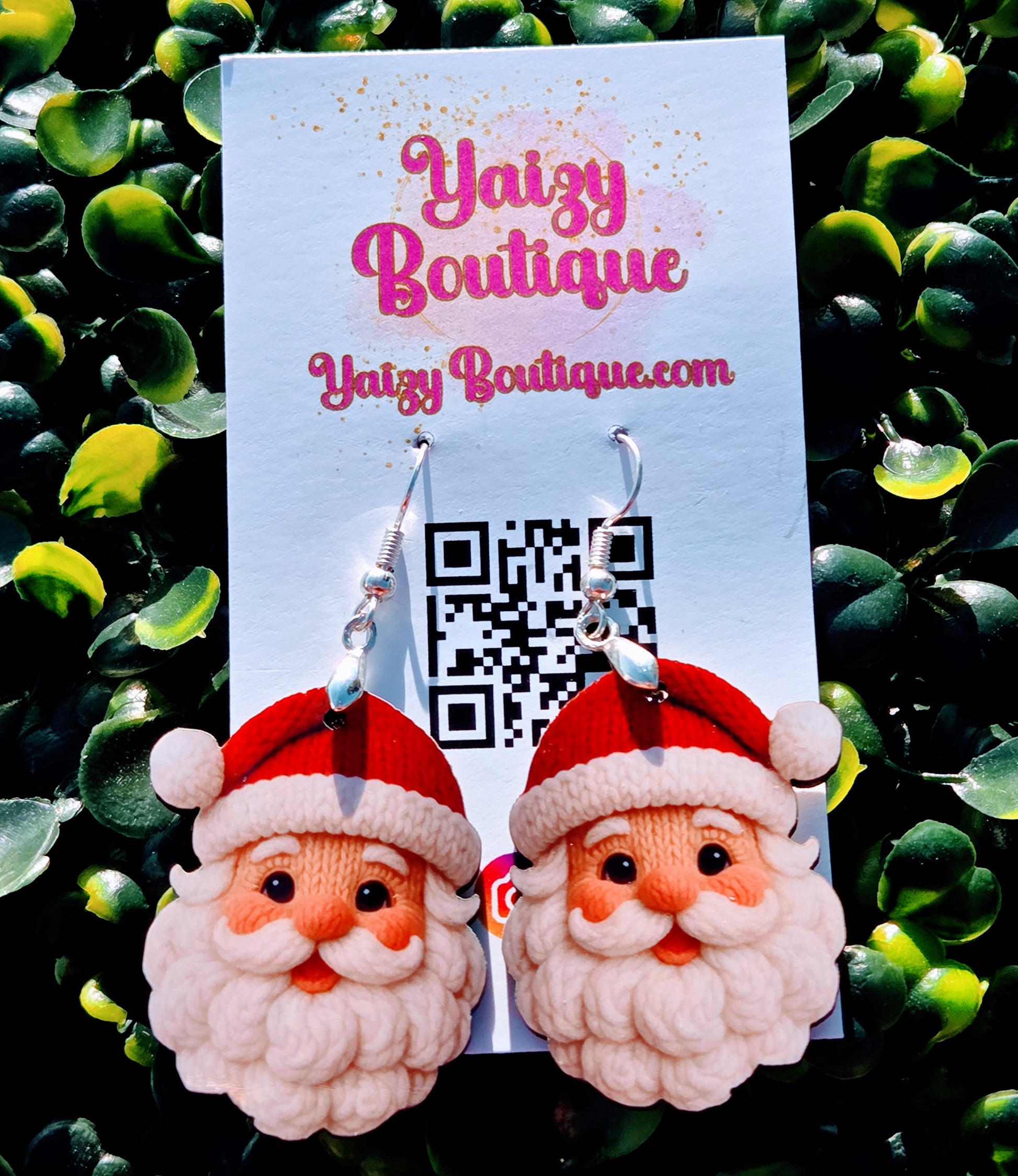 Cozy Santa Earrings – Christmas Holiday Handmade Lightweight Jewelry Yaizy Boutique