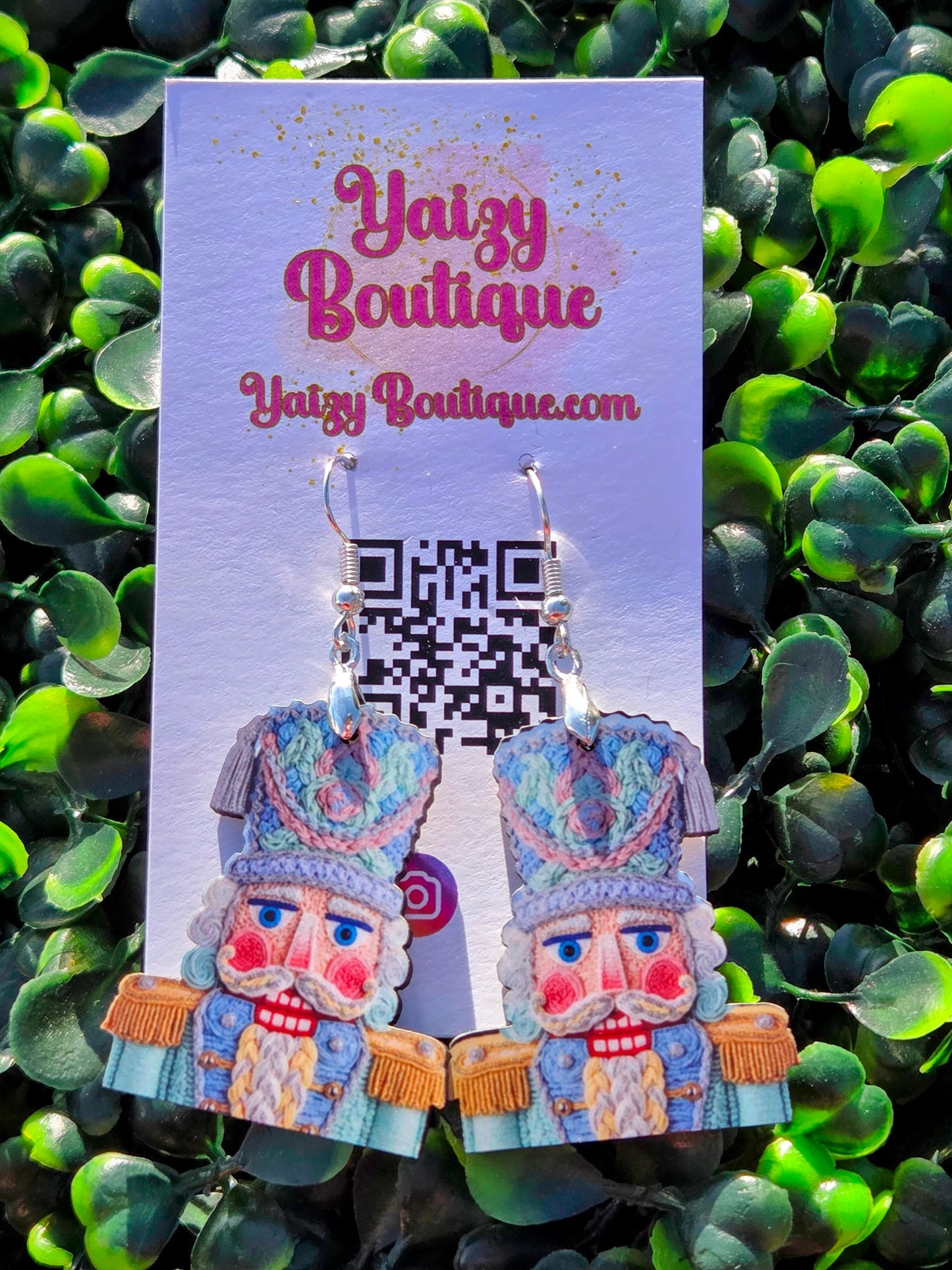 Nutcracker Christmas Earrings – Handmade MDF Holiday Earrings Yaizy Boutique