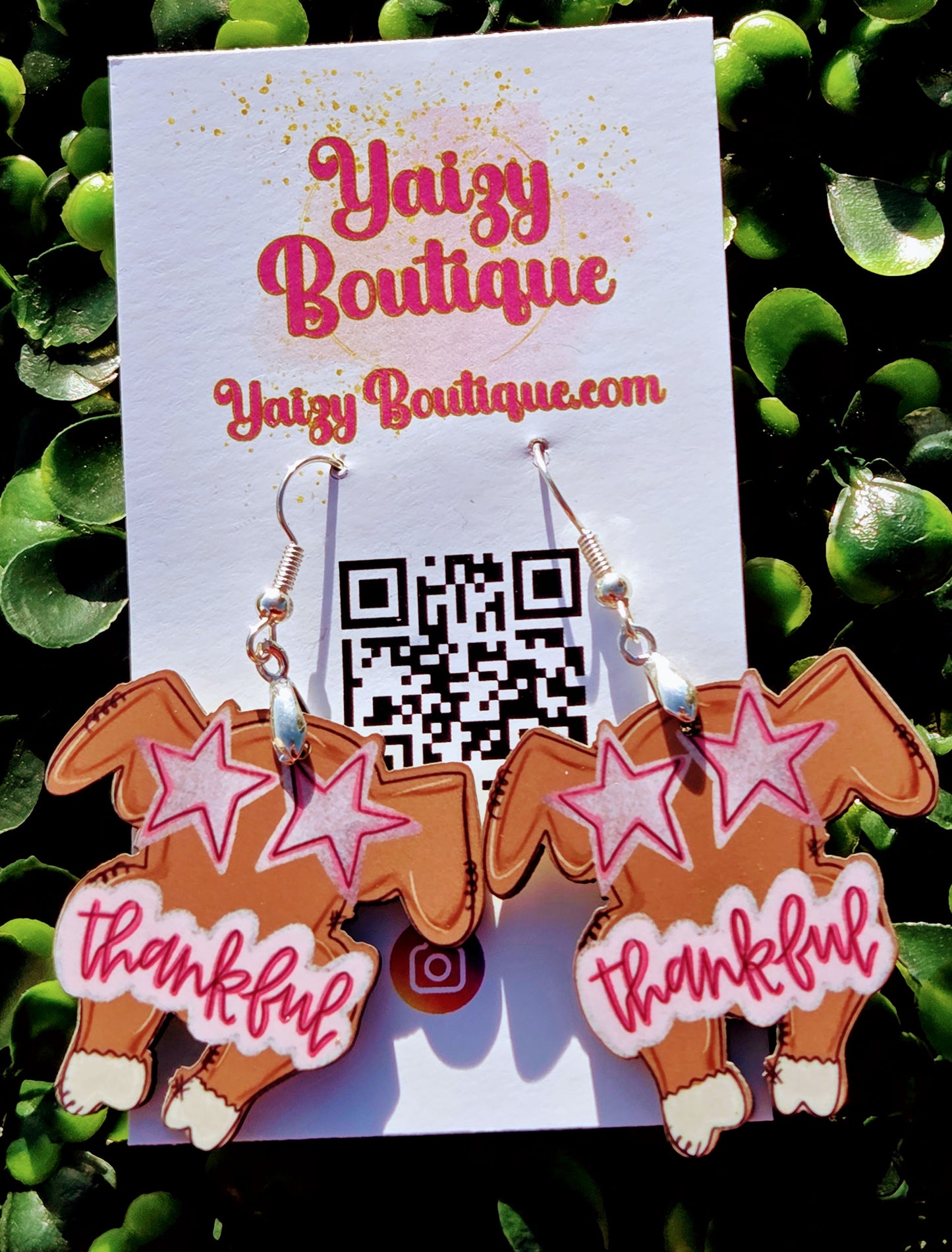 Thankful Turkey  Earrings – Cute Thanksgiving Earrings Handmade MDF Yaizy Boutique
