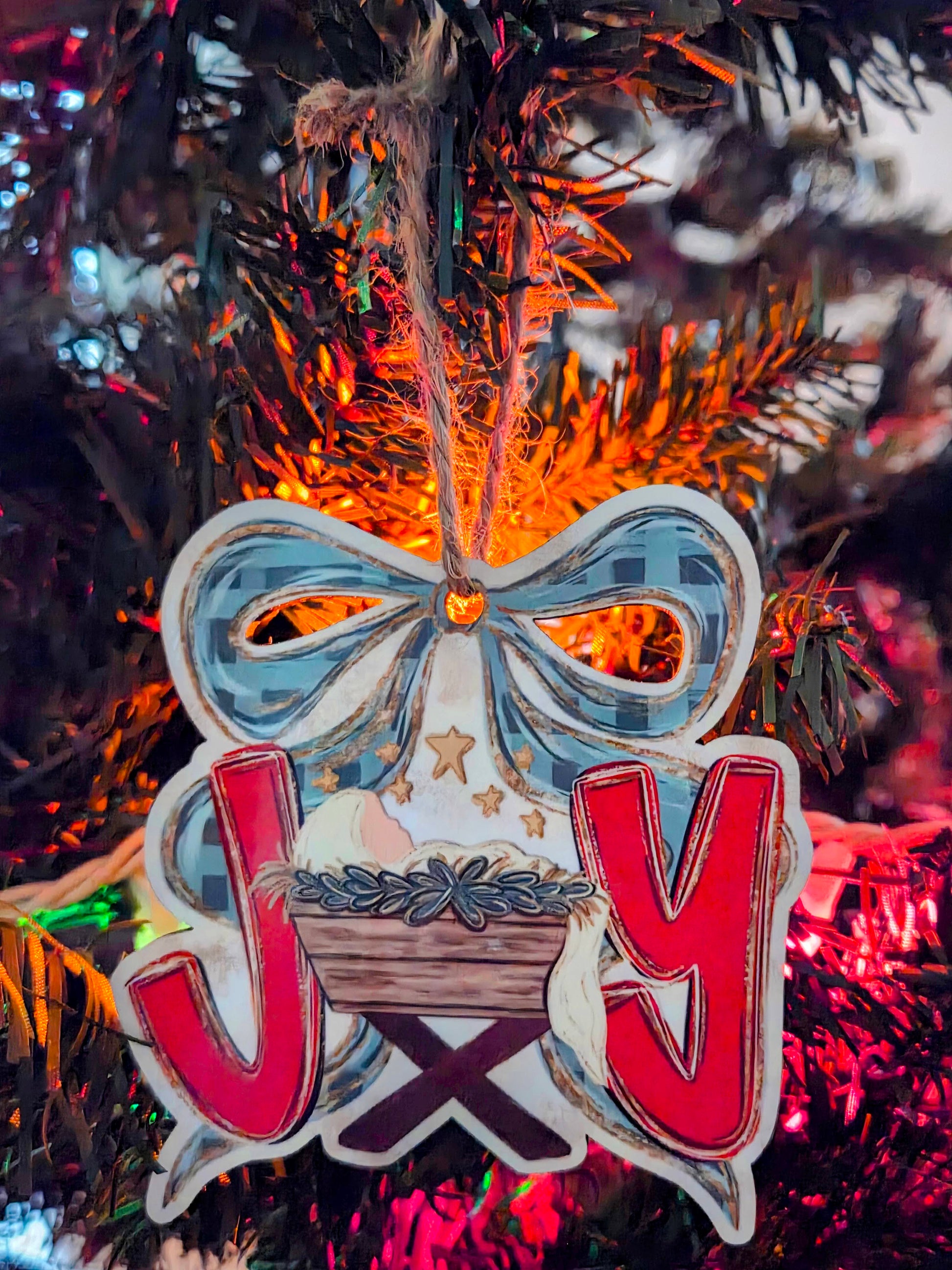 Handmade Nativity JOY Christmas Ornament – Christian Tree Decor Yaizy Boutique