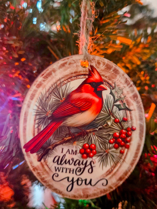 Cardinal Memorial Christmas Ornament – “I Am Always With You” Yaizy Boutique