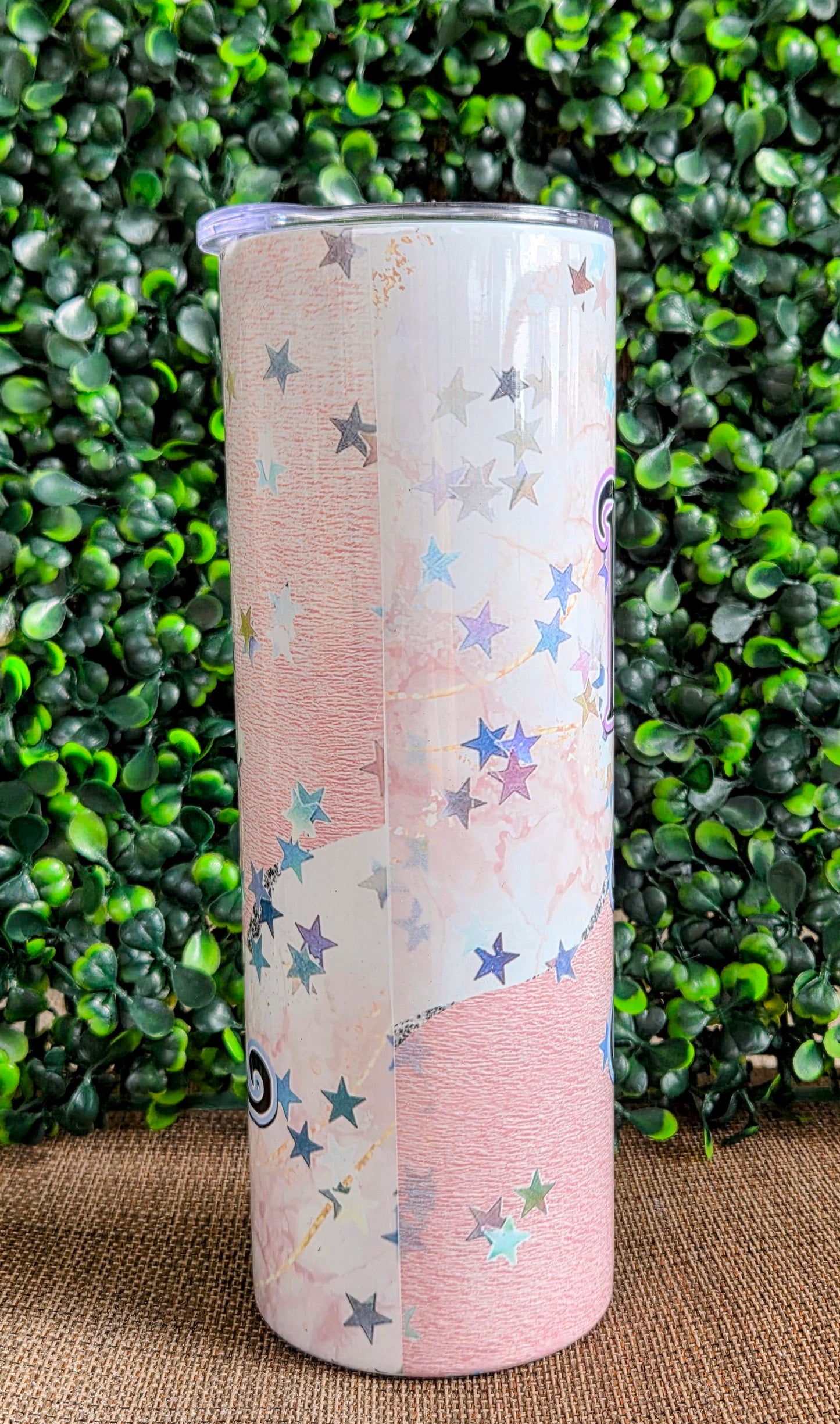 Faith Over Fear 20oz Tumbler – Pastel Stars Christian Stainless Steel Cup Yaizy Boutique