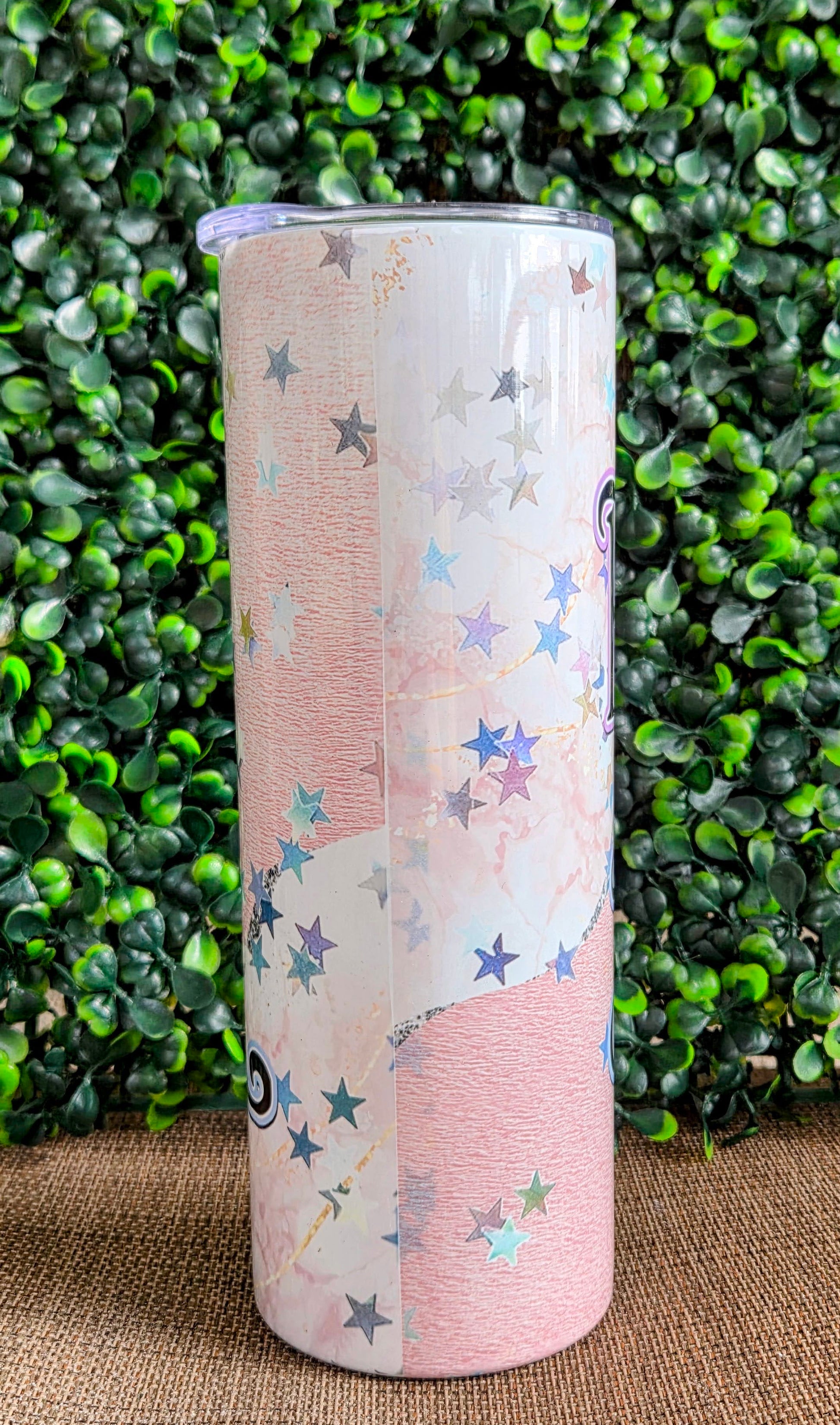 Faith Over Fear 20oz Tumbler – Pastel Stars Christian Stainless Steel Cup Yaizy Boutique