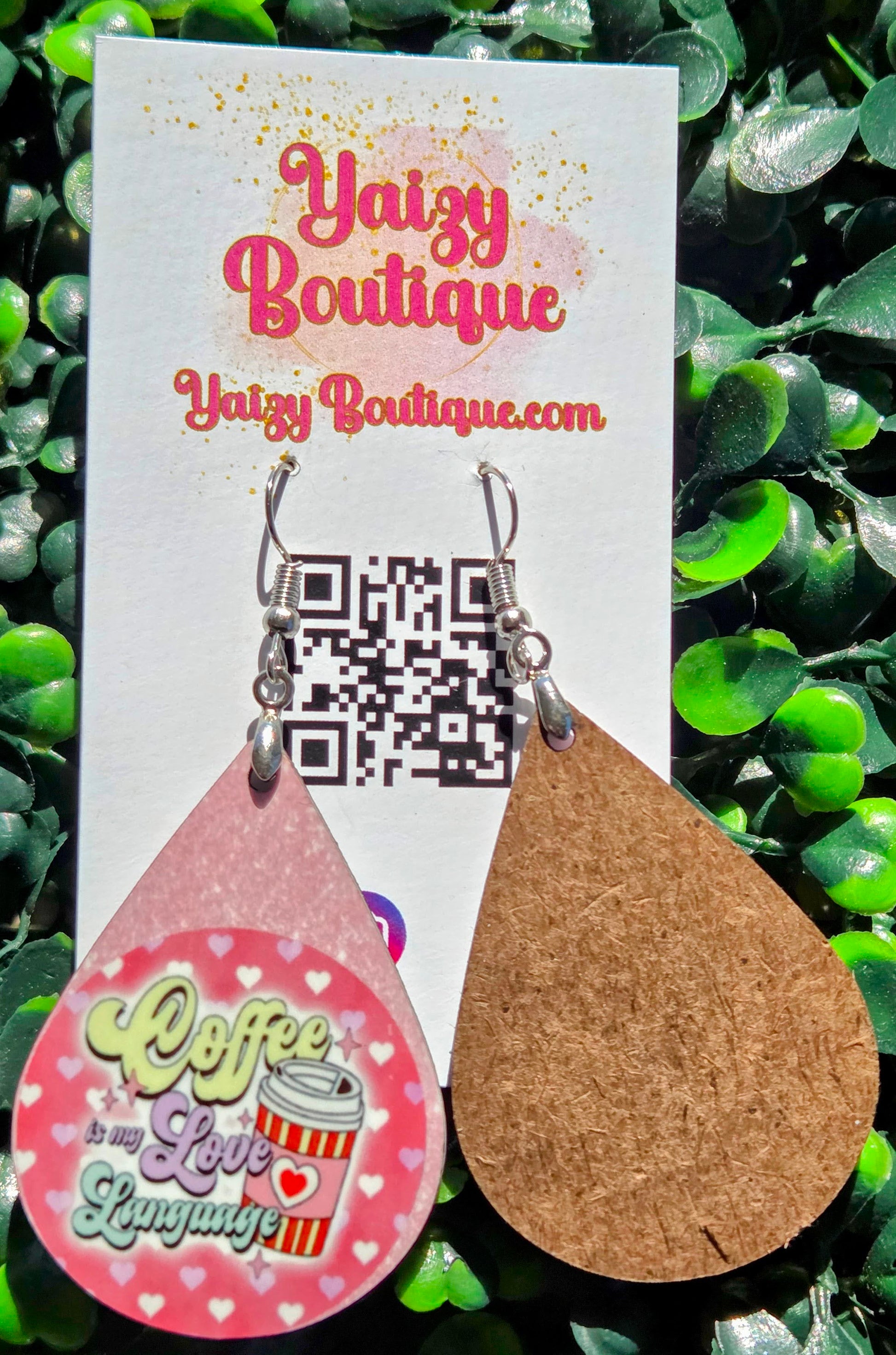 Coffee Is My Love Language Earrings | Funny Valentine Coffee Earrings | Handmade Yaizy Boutique