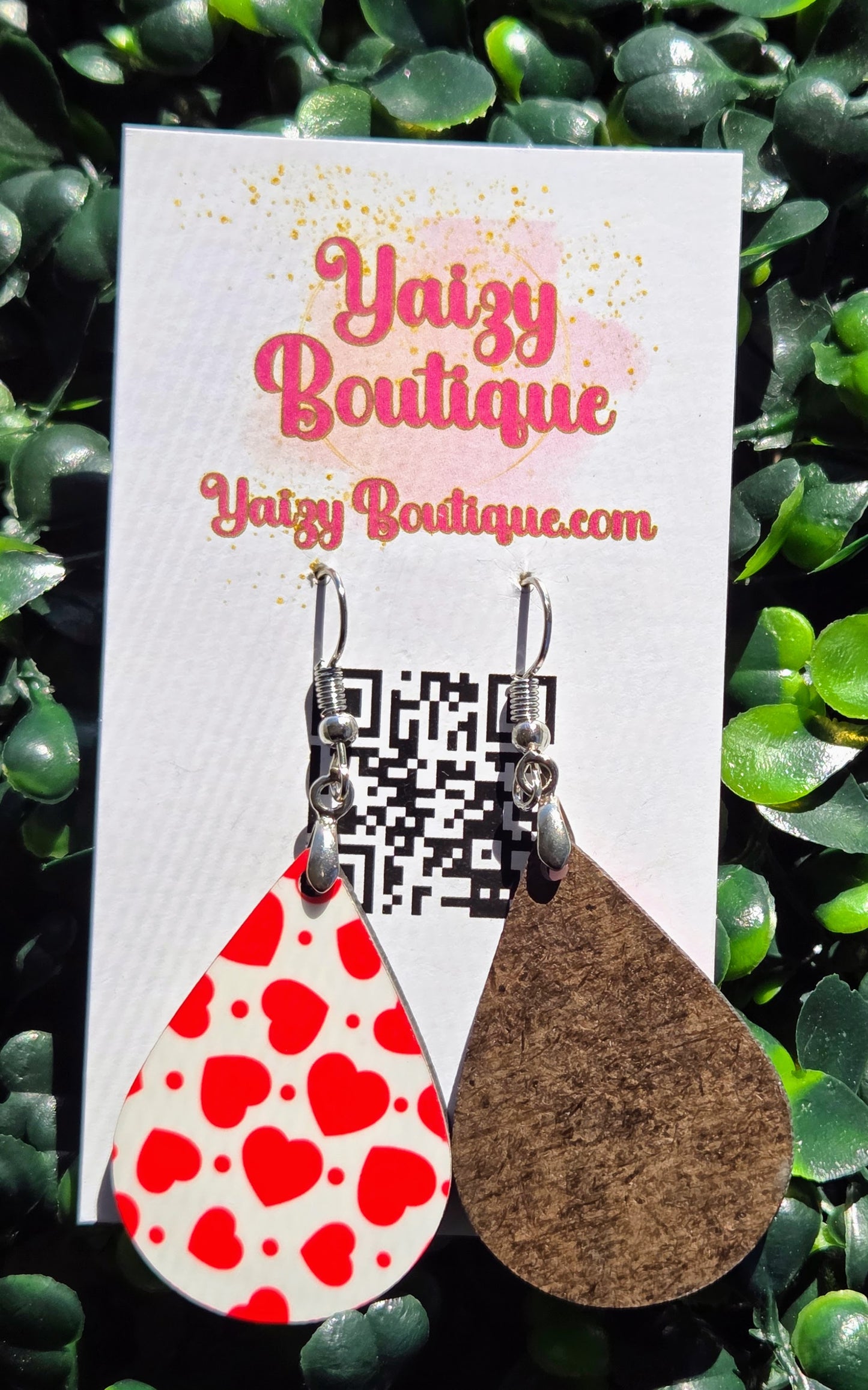 Red Heart Valentine Earrings | Classic Heart Statement Earrings | Handmade Yaizy Boutique