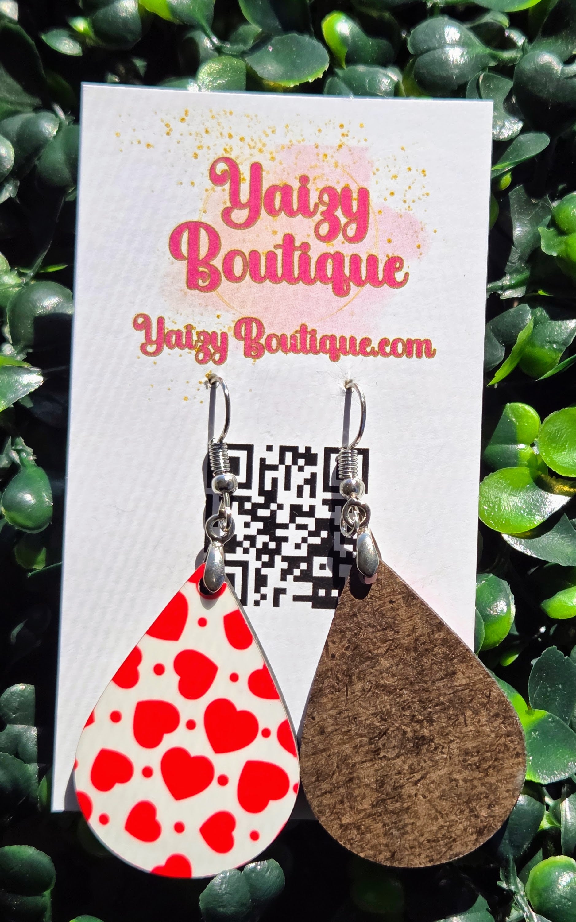 Red Heart Valentine Earrings | Classic Heart Statement Earrings | Handmade Yaizy Boutique