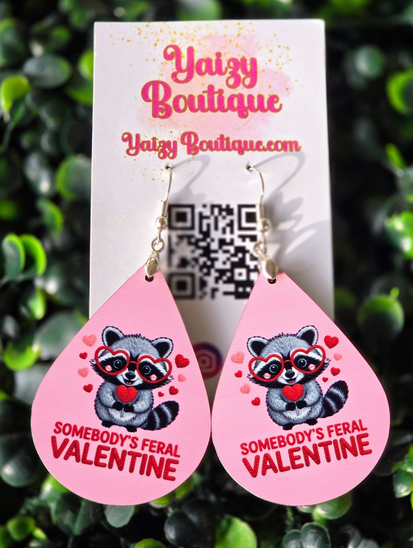 Somebody’s Feral Valentine Earrings | Funny Valentine Statement Earrings | Handmade